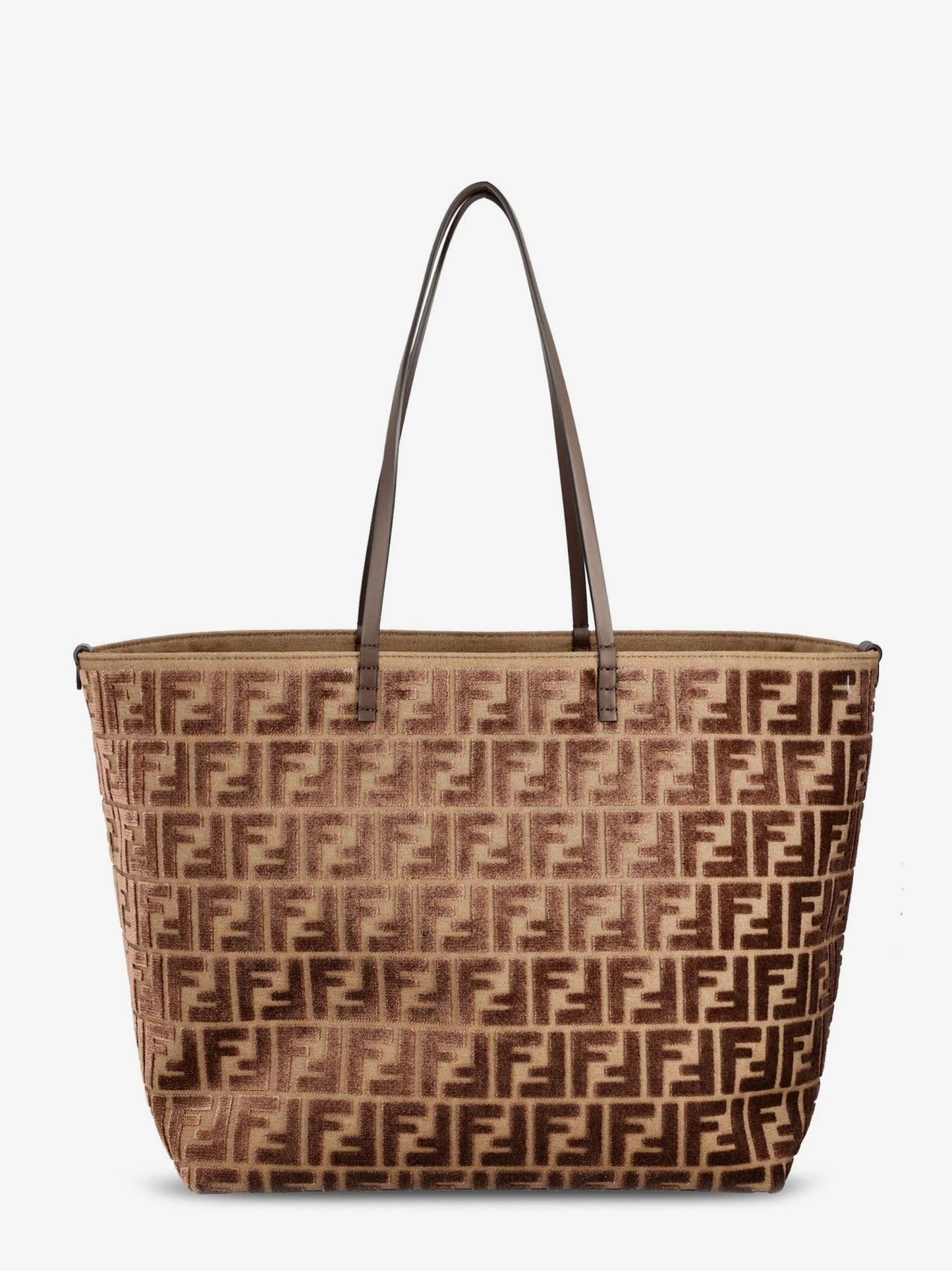 Fendi Women Roll Large Ff Jacquard Fabric Shopping Bag FENDI