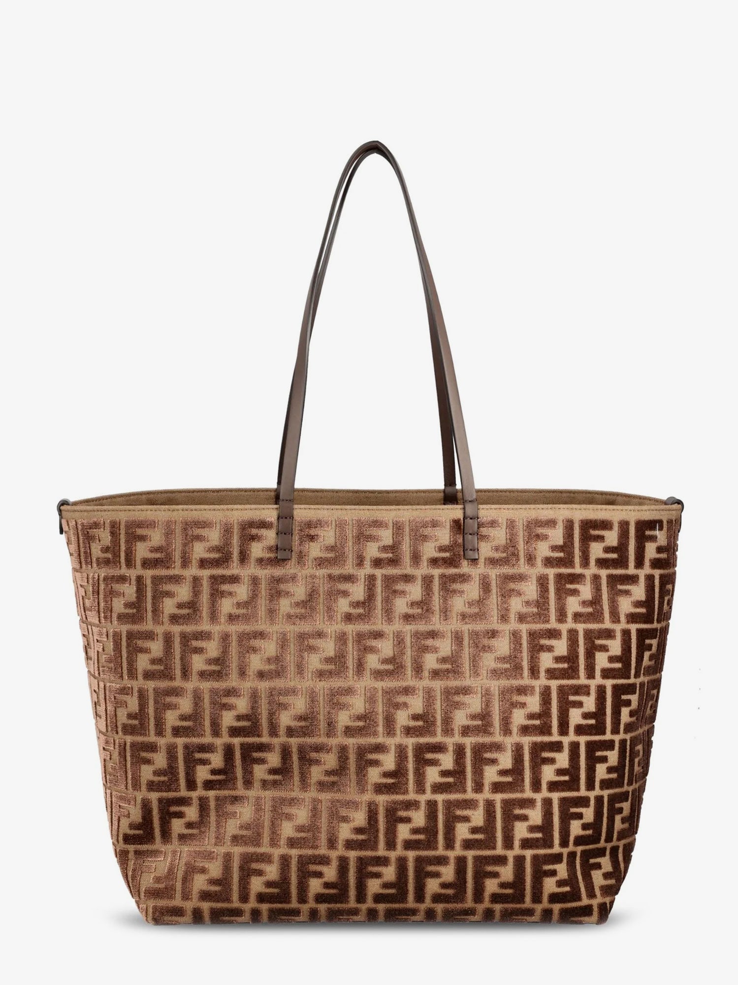 Fendi Women Roll Large Ff Jacquard Fabric Shopping Bag FENDI