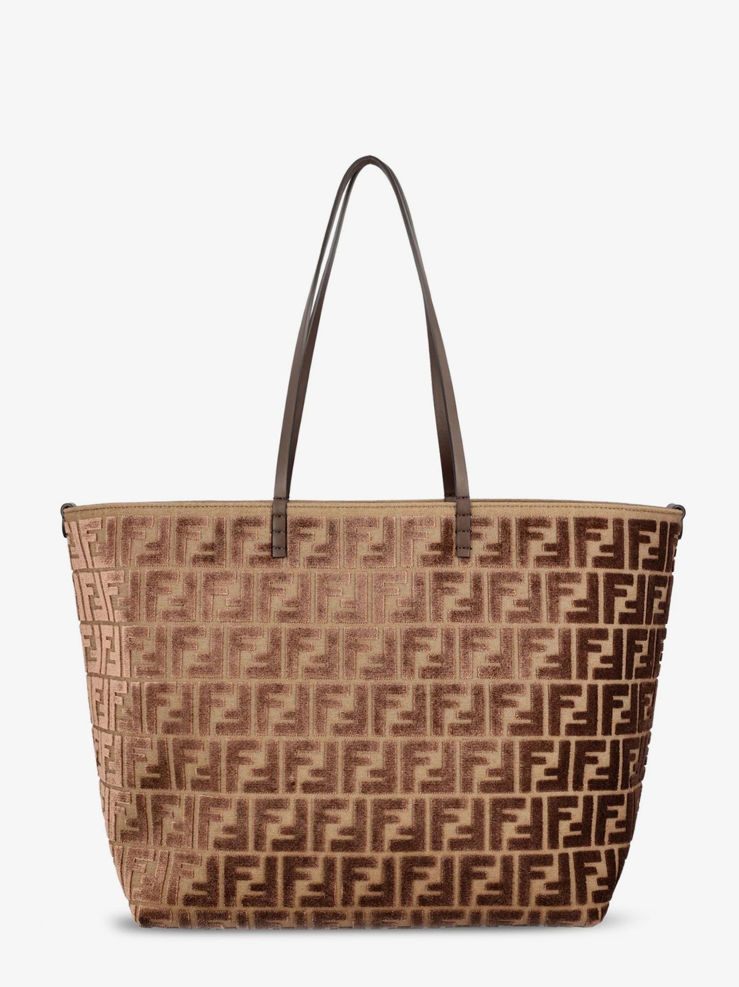 Fendi Women Roll Large Ff Jacquard Fabric Shopping Bag FENDI
