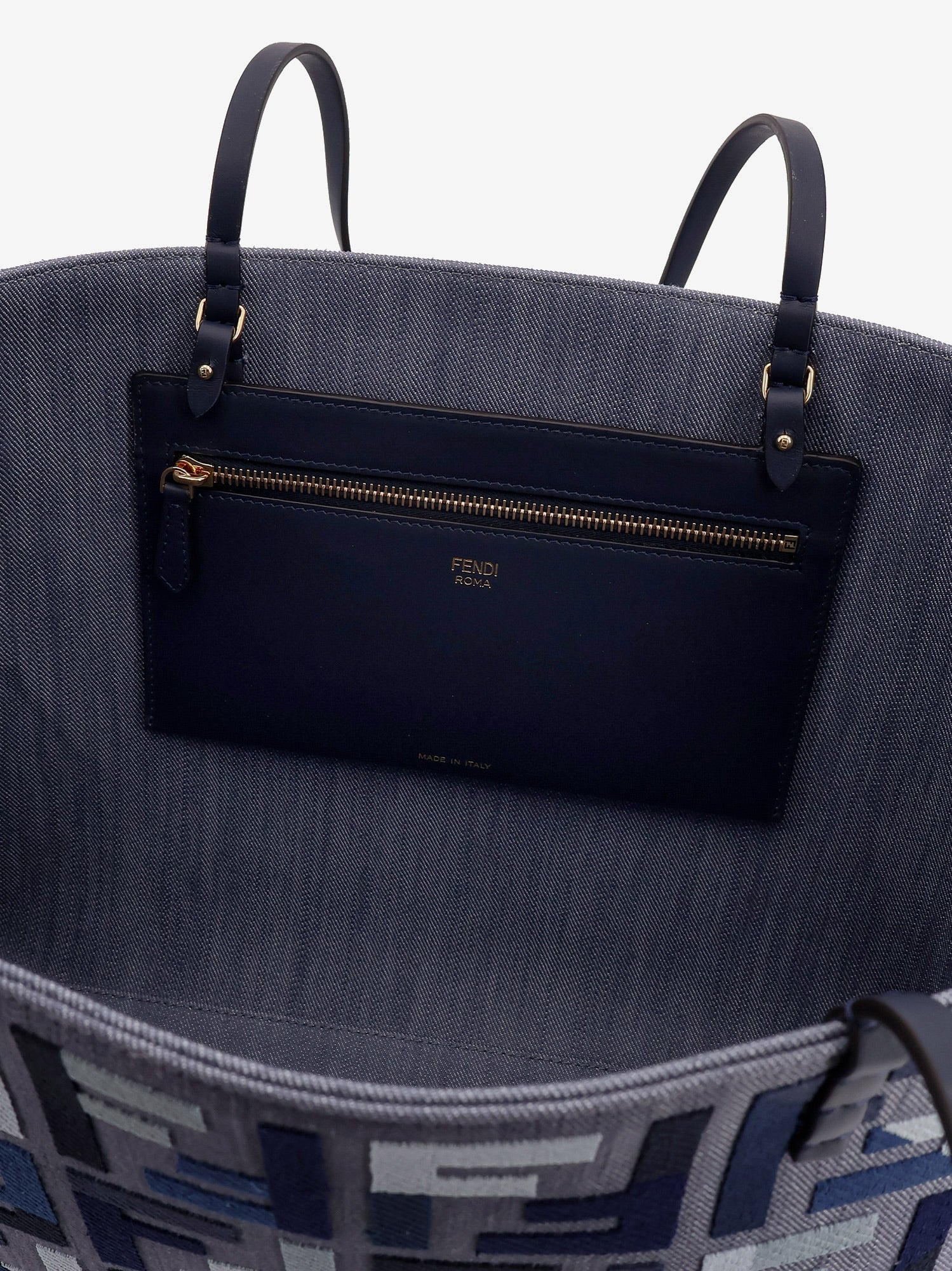 Fendi Women Roll Large Jacquard Ff Fabric Tote Bag FENDI