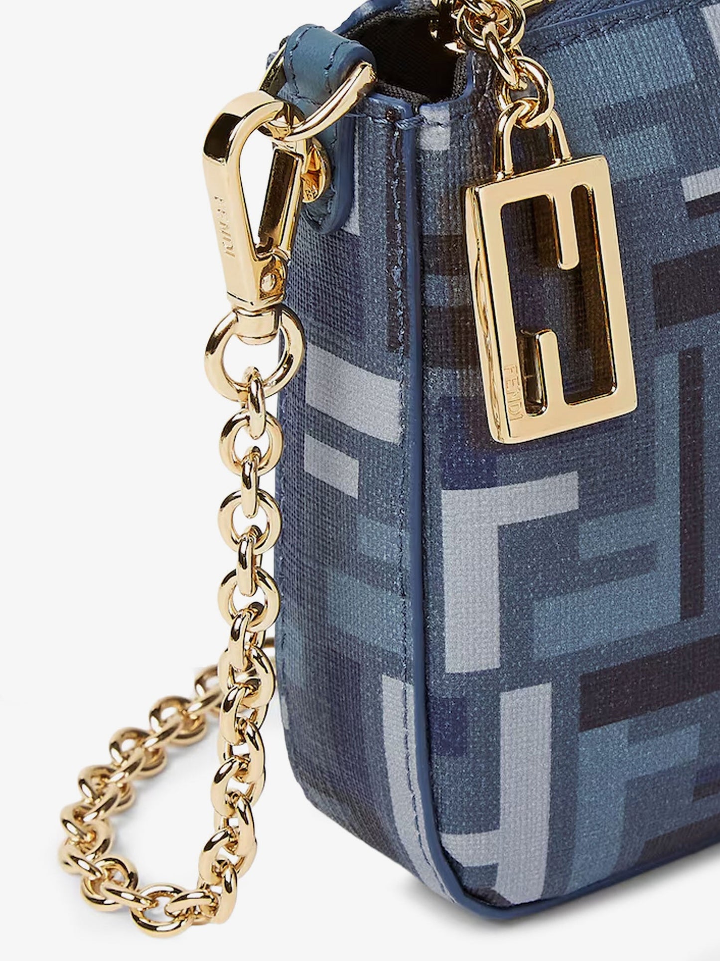 Fendi Women Pouch Baguette Ff Jacquard Fabric Shoulder Bag FENDI