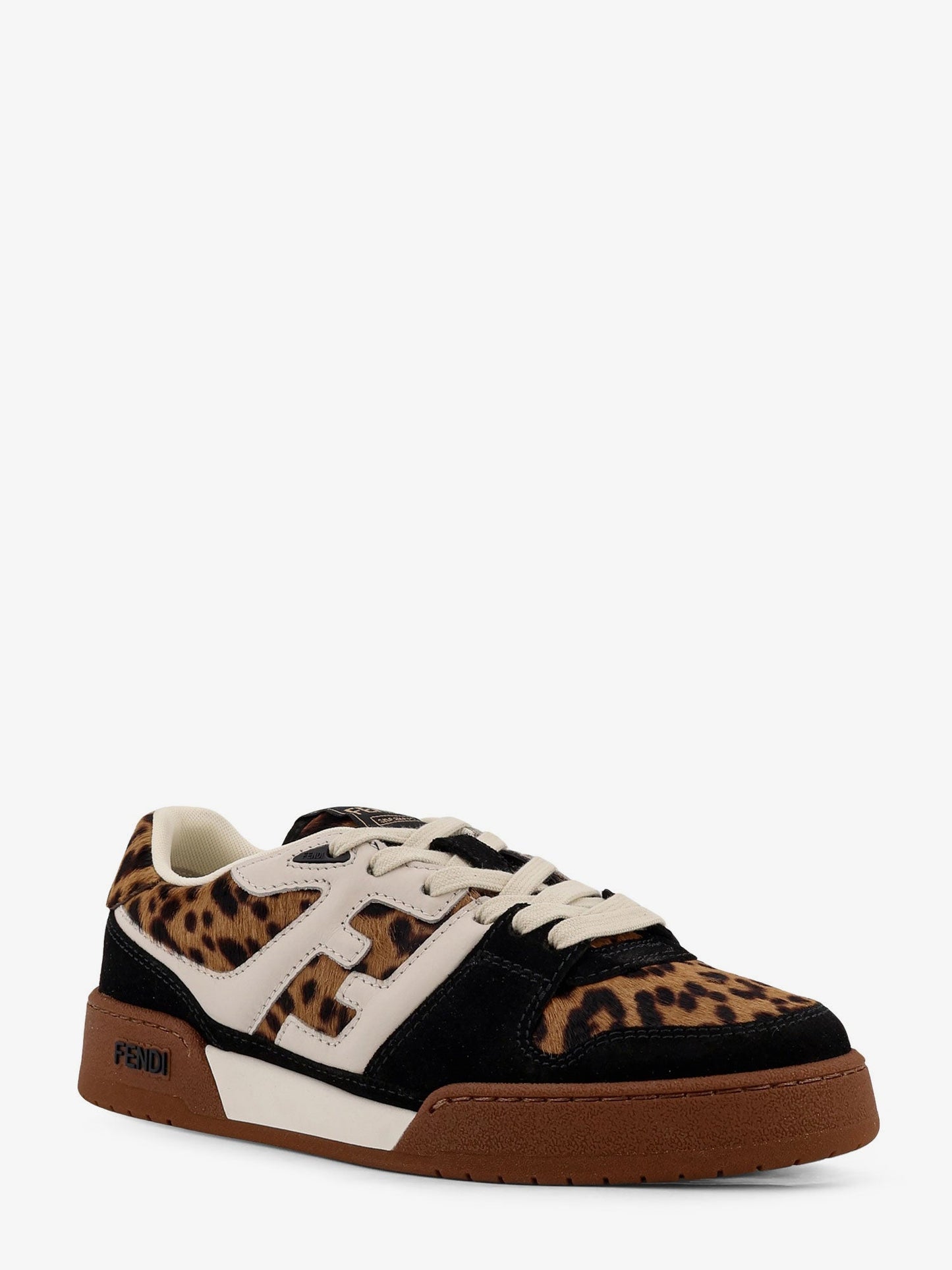 Fendi Women Fendi Match Suede And Pony Skin Low-Top Sneakers FENDI