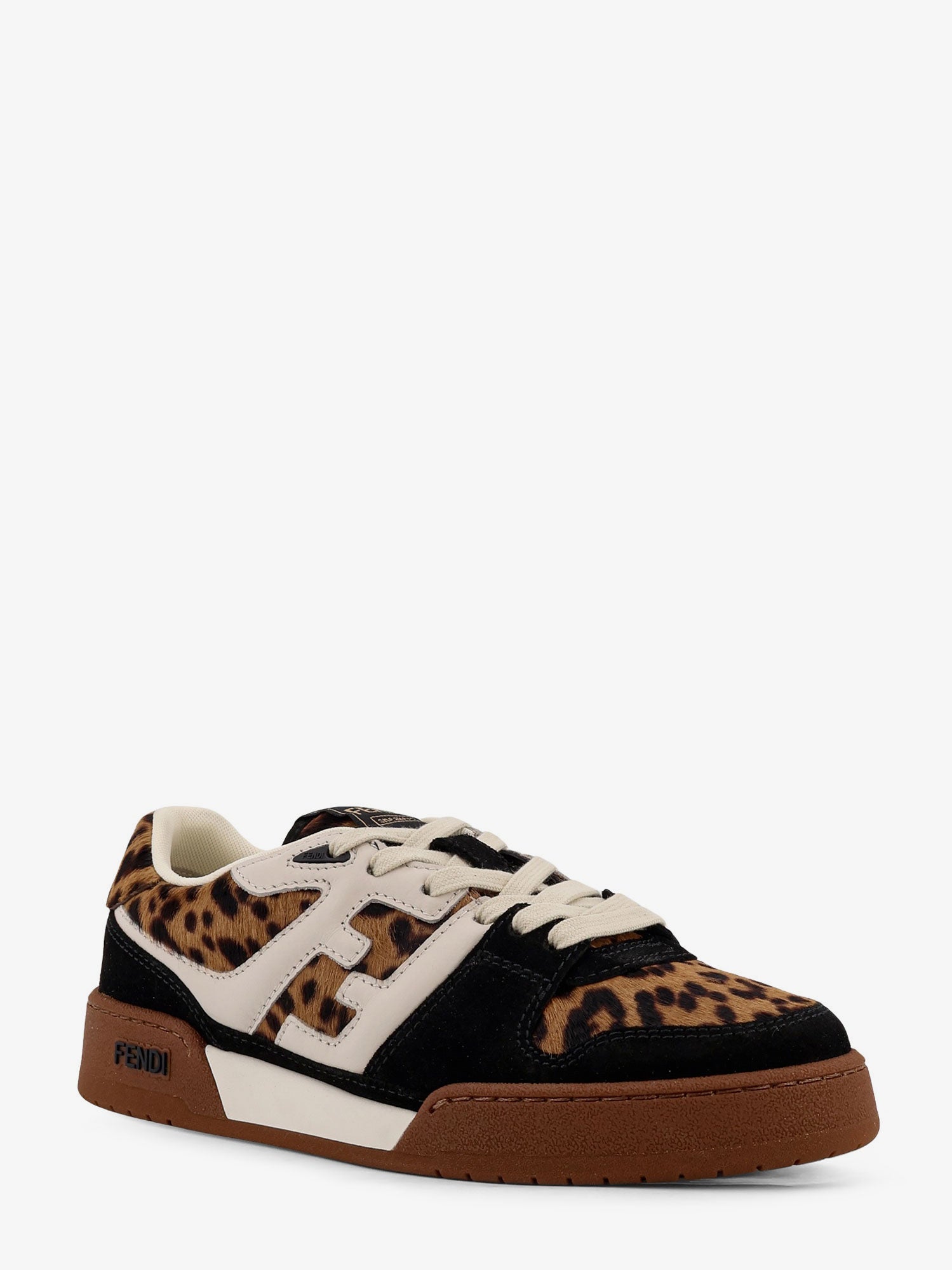 Fendi Women Fendi Match Suede And Pony Skin Low-Top Sneakers FENDI