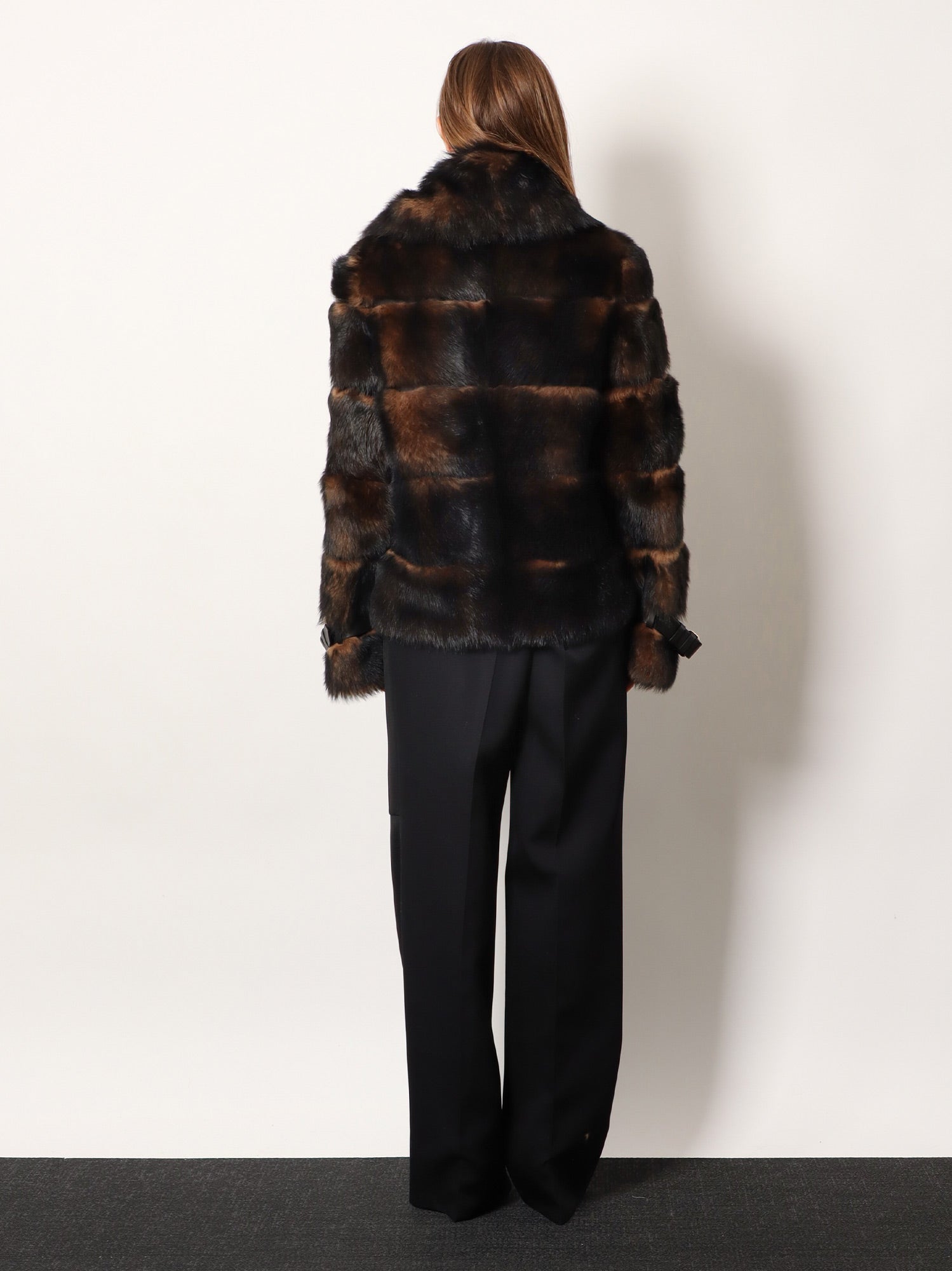 Fendi Women Brown Backed Sheepskin And Nappa Jacket FENDI