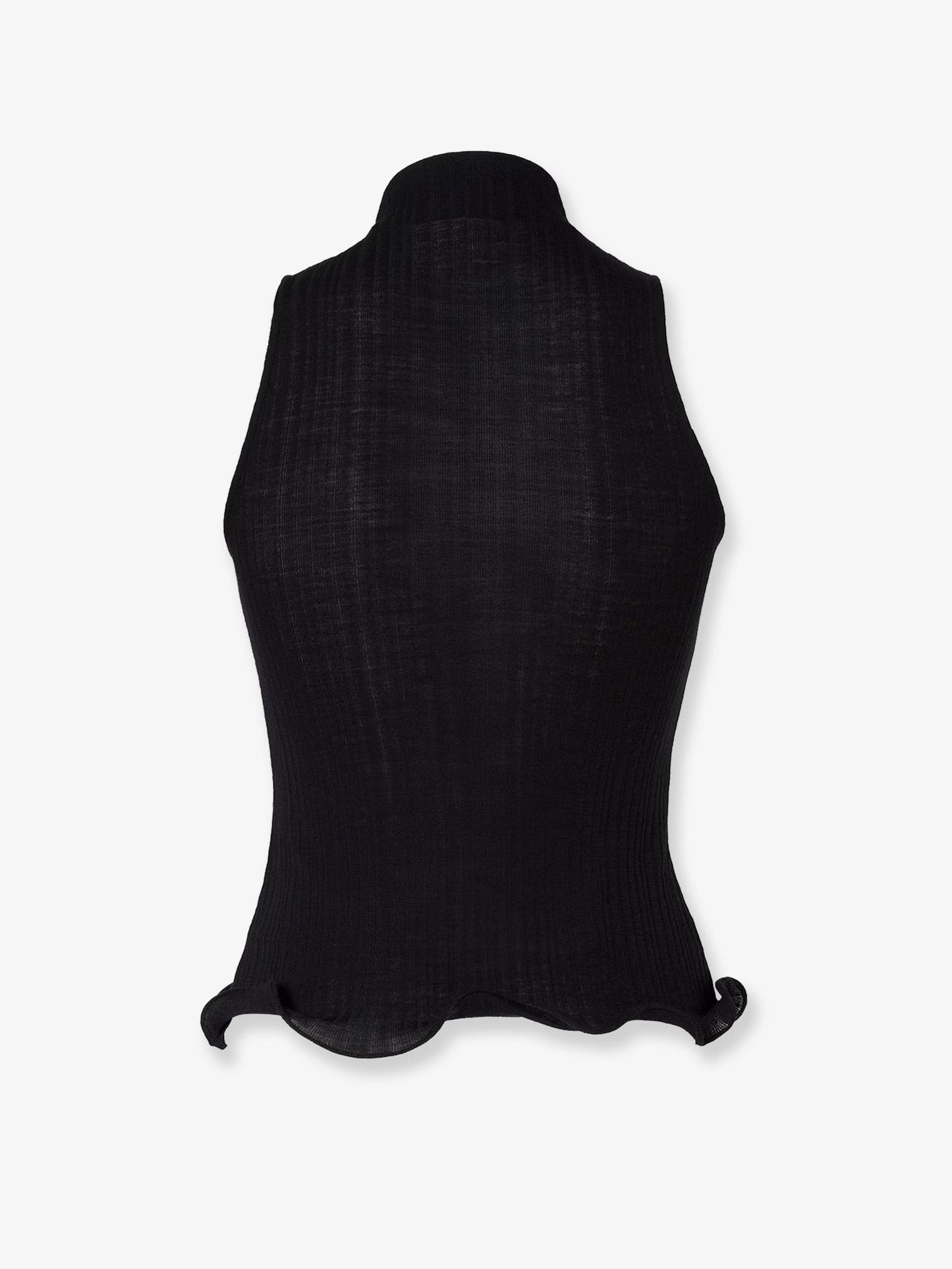 Fendi Women Ribbed Virgin Wool Top FENDI