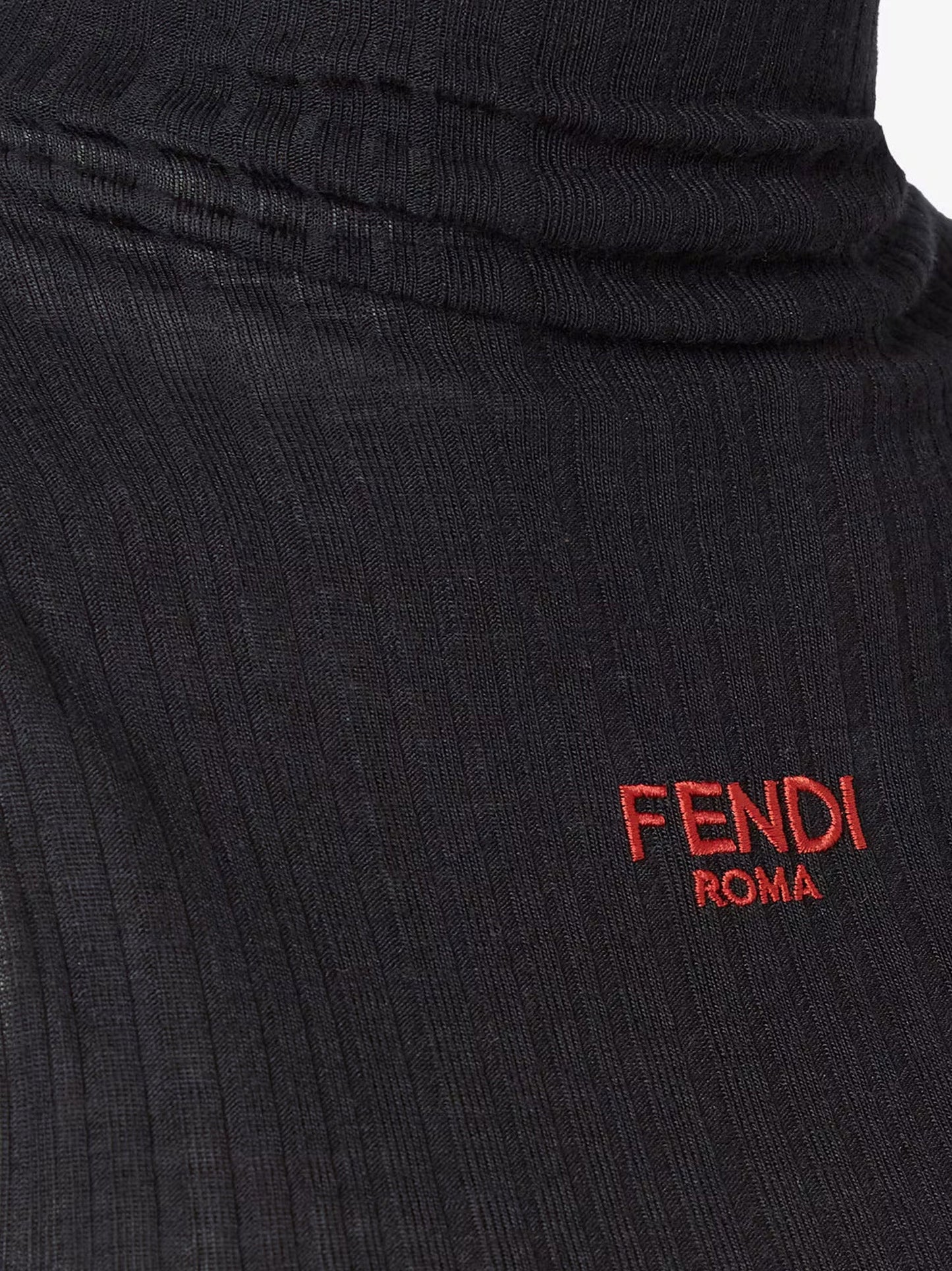 Fendi Women Ribbed Virgin Wool Top FENDI