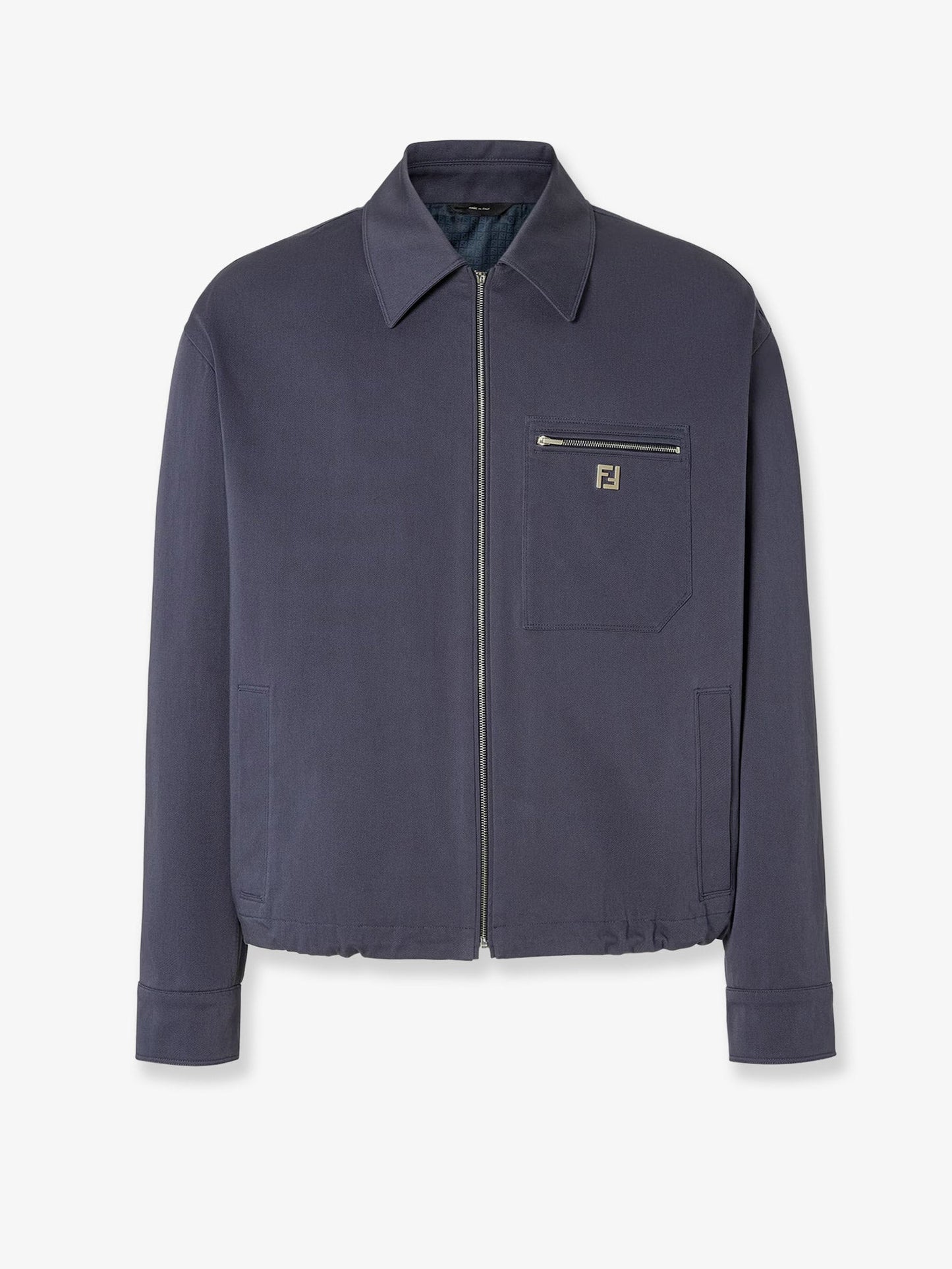 Fendi Men Cotton Jacket With Ff Detail FENDI