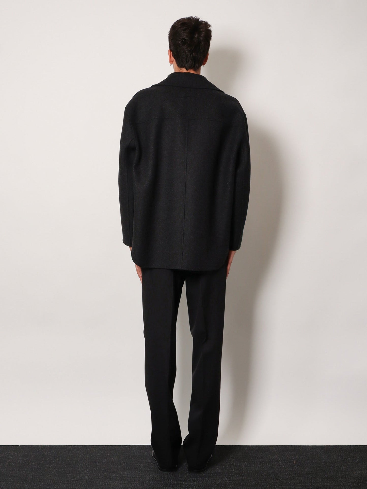 Fendi Men Double-Breasted Wool Felt Peacoat FENDI