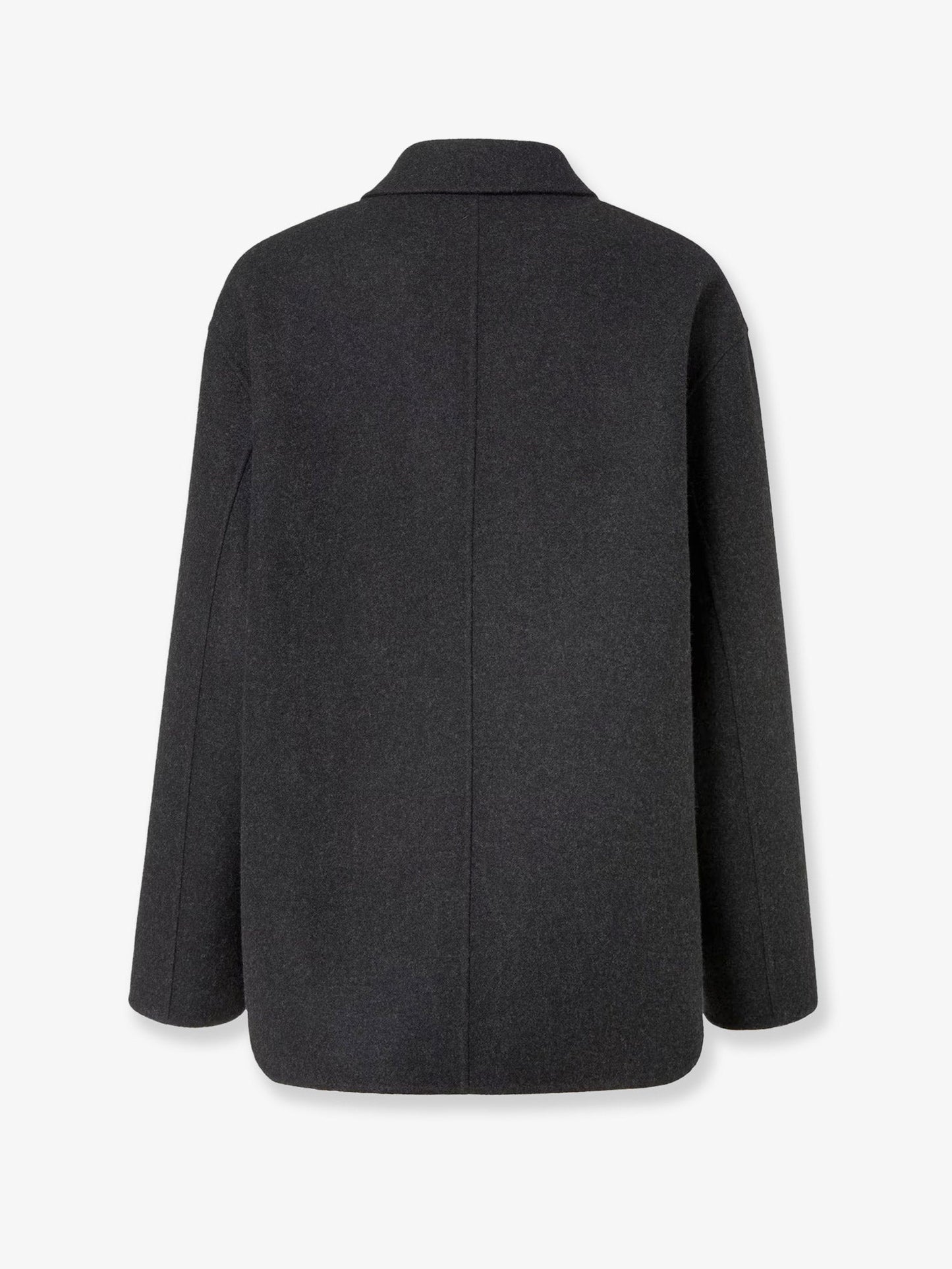 Fendi Men Double-Breasted Wool Felt Peacoat FENDI