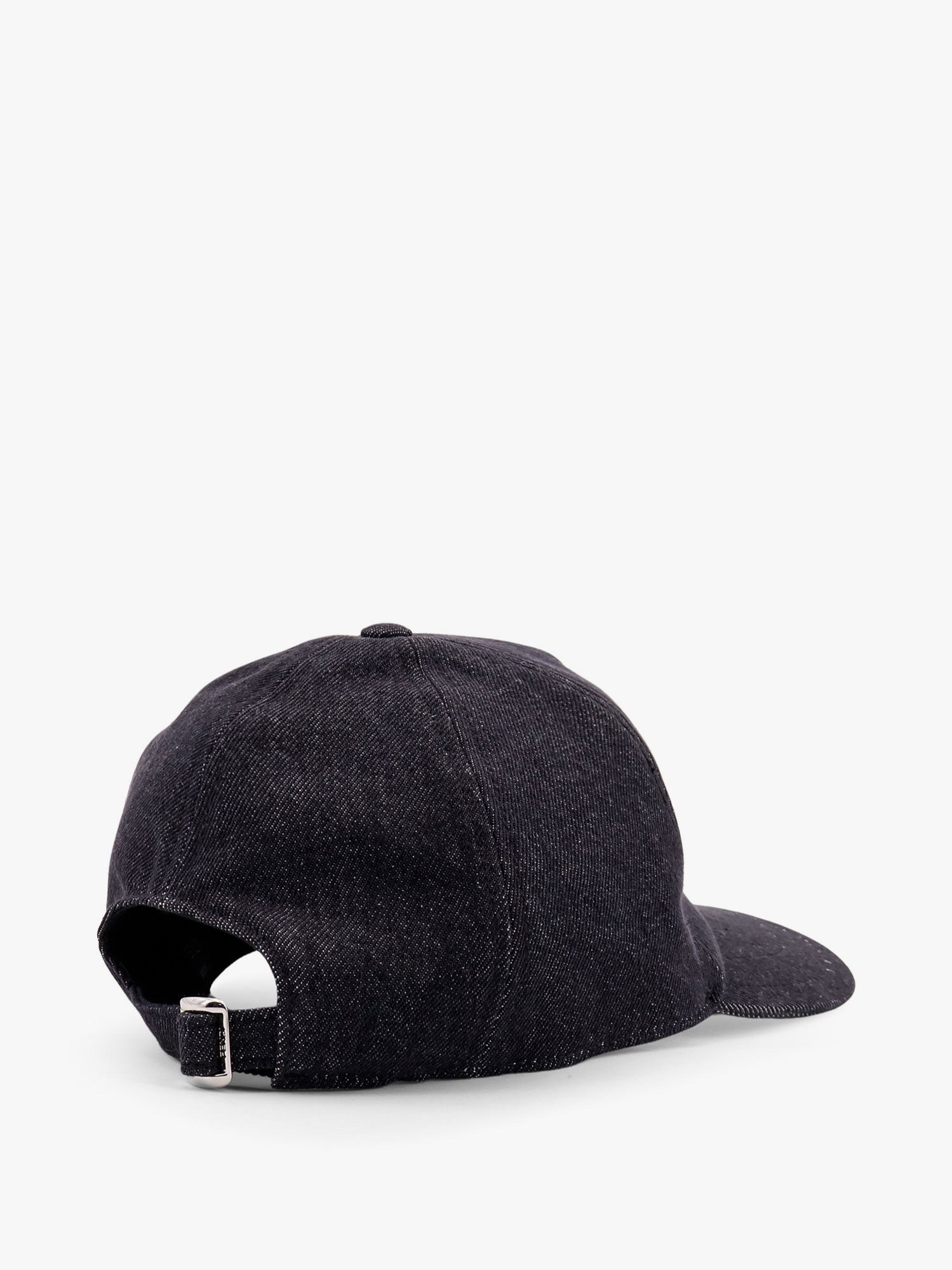 Fendi Men Denim Baseball Hat With Logo Embroidery FENDI