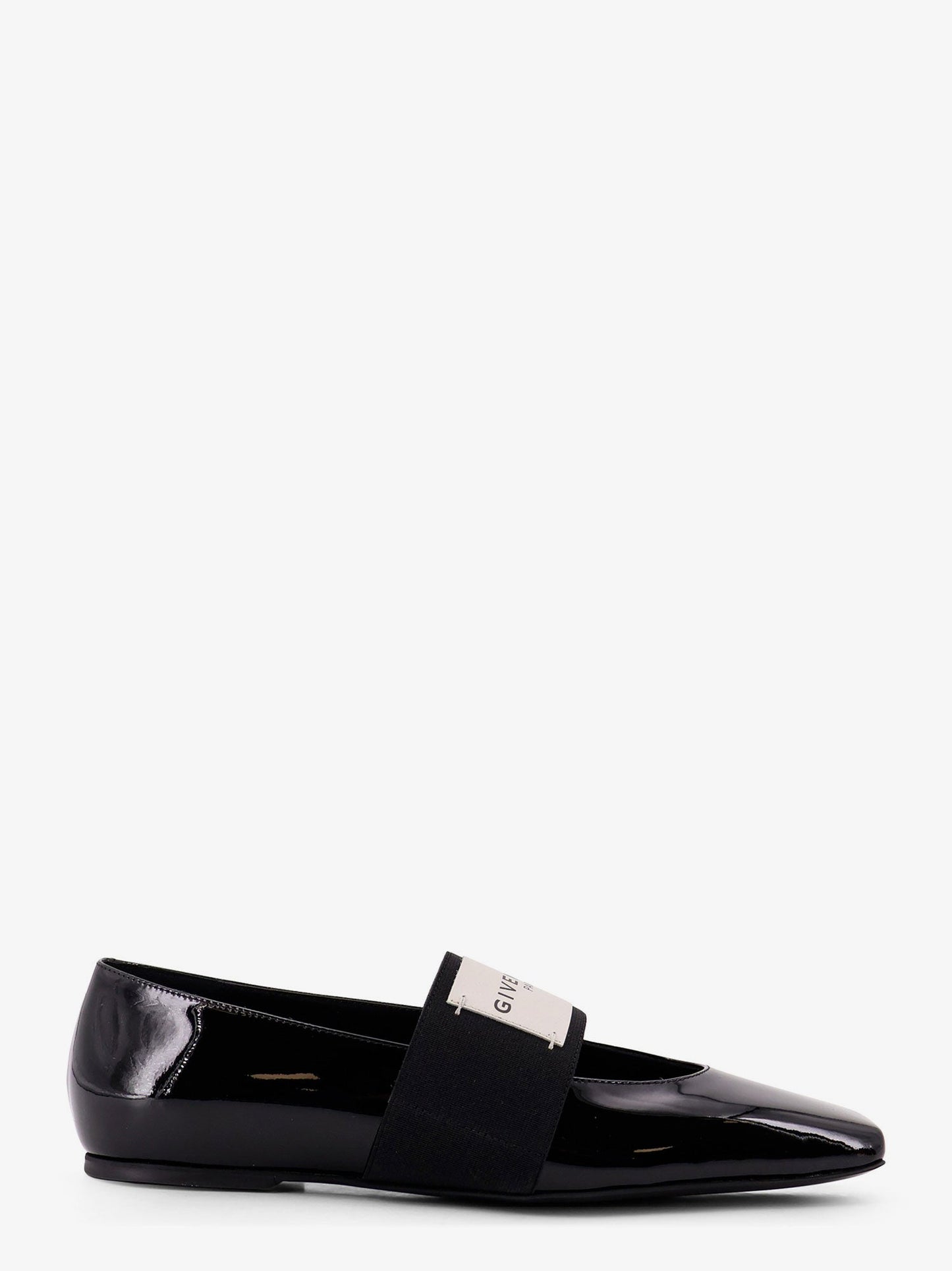 Givenchy Women Patent Leather Ballerinas With Maxi Logo Label GIVENCHY
