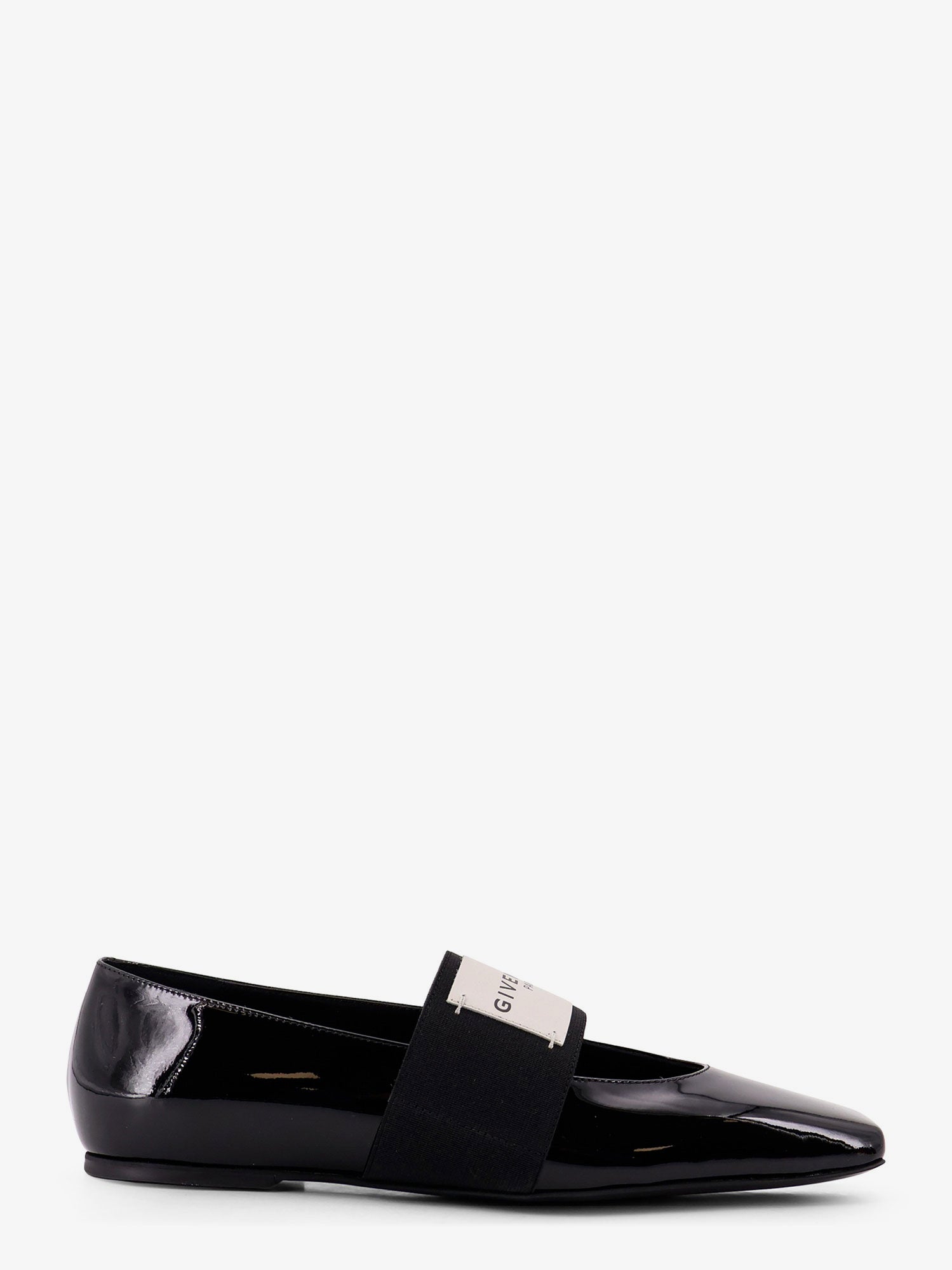 Givenchy Women Patent Leather Ballerinas With Maxi Logo Label GIVENCHY