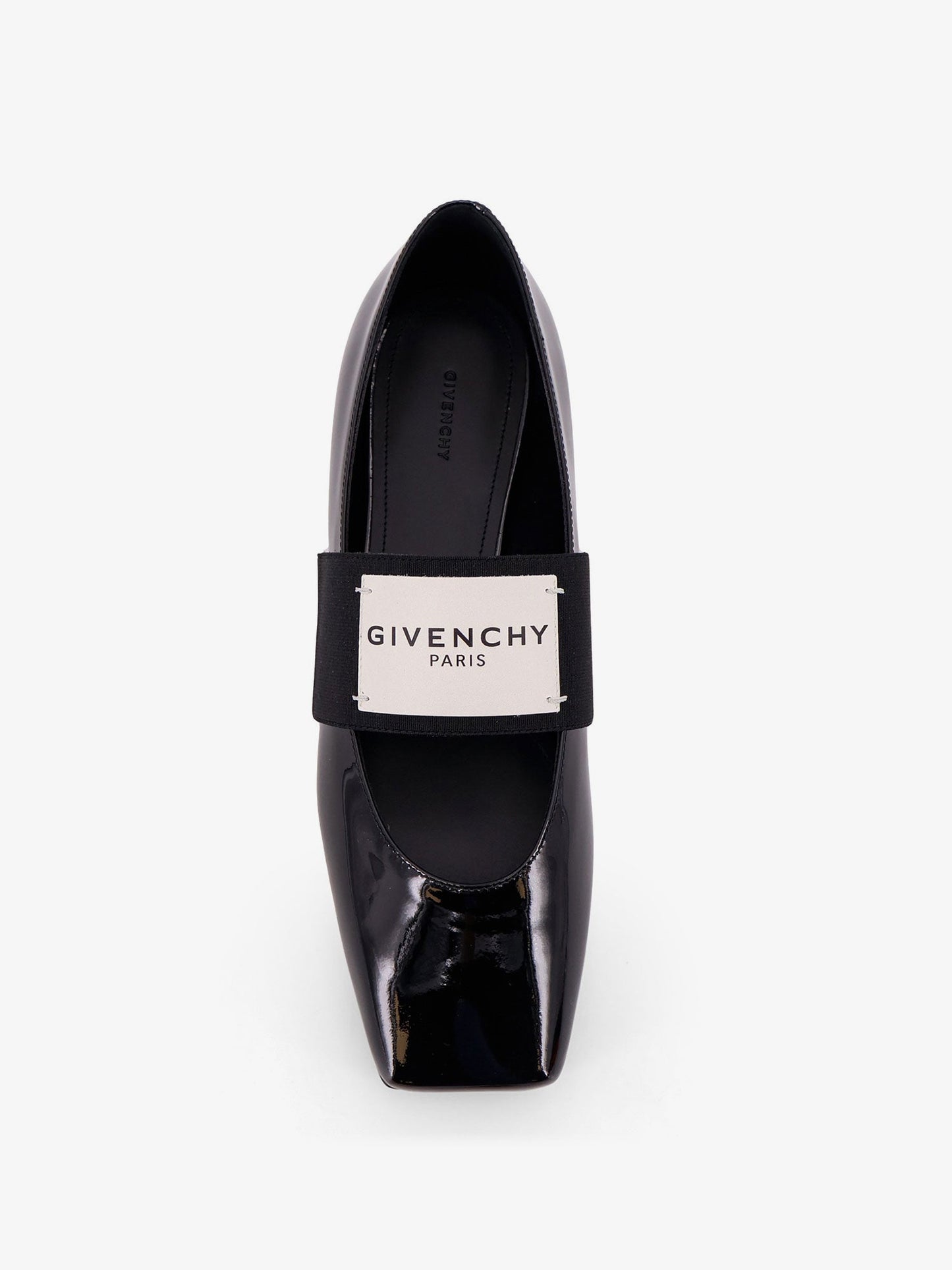 Givenchy Women Patent Leather Ballerinas With Maxi Logo Label GIVENCHY