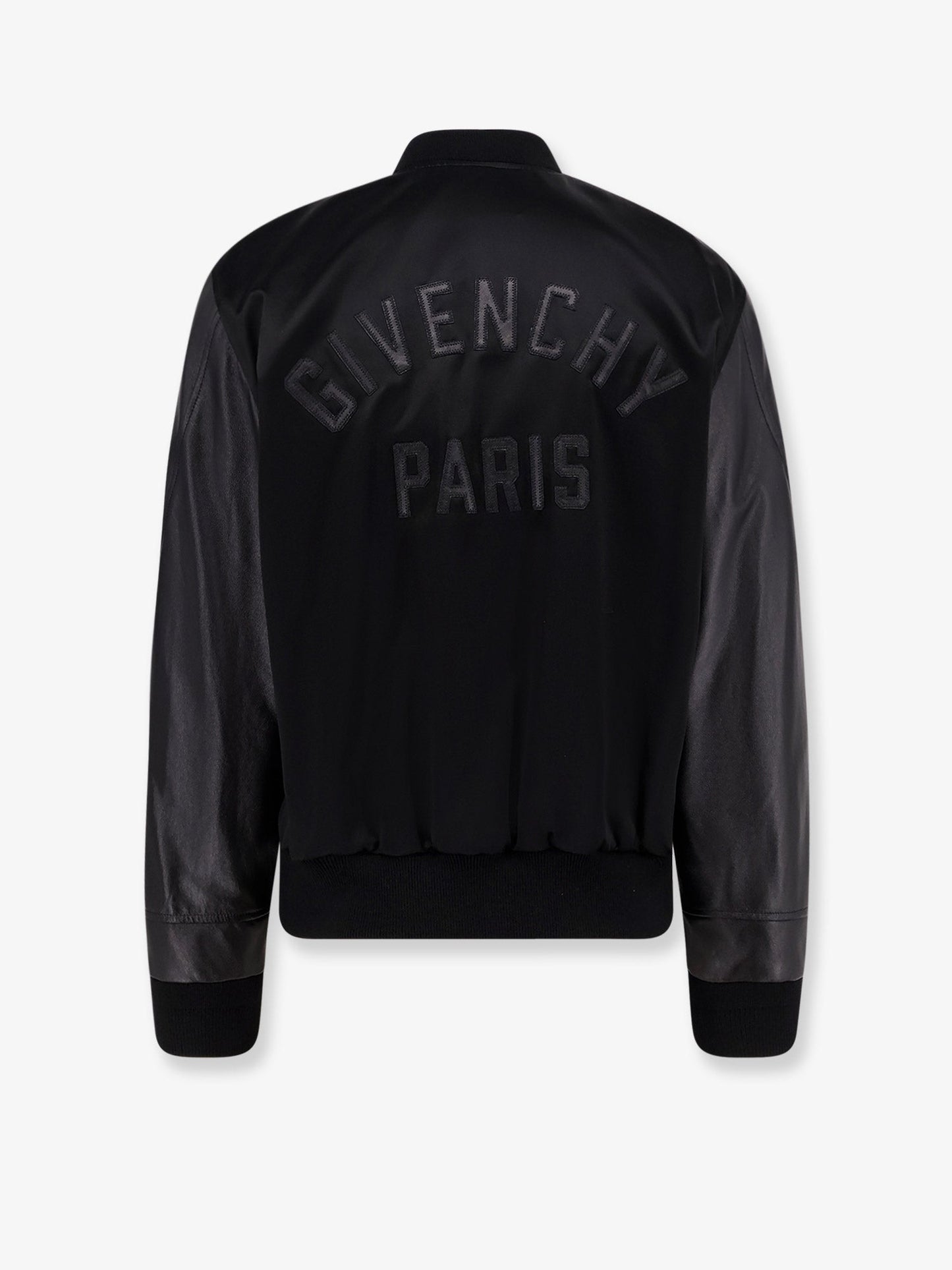 Givenchy Men Cotton And Nylon Jacket With Leather Sleeves GIVENCHY