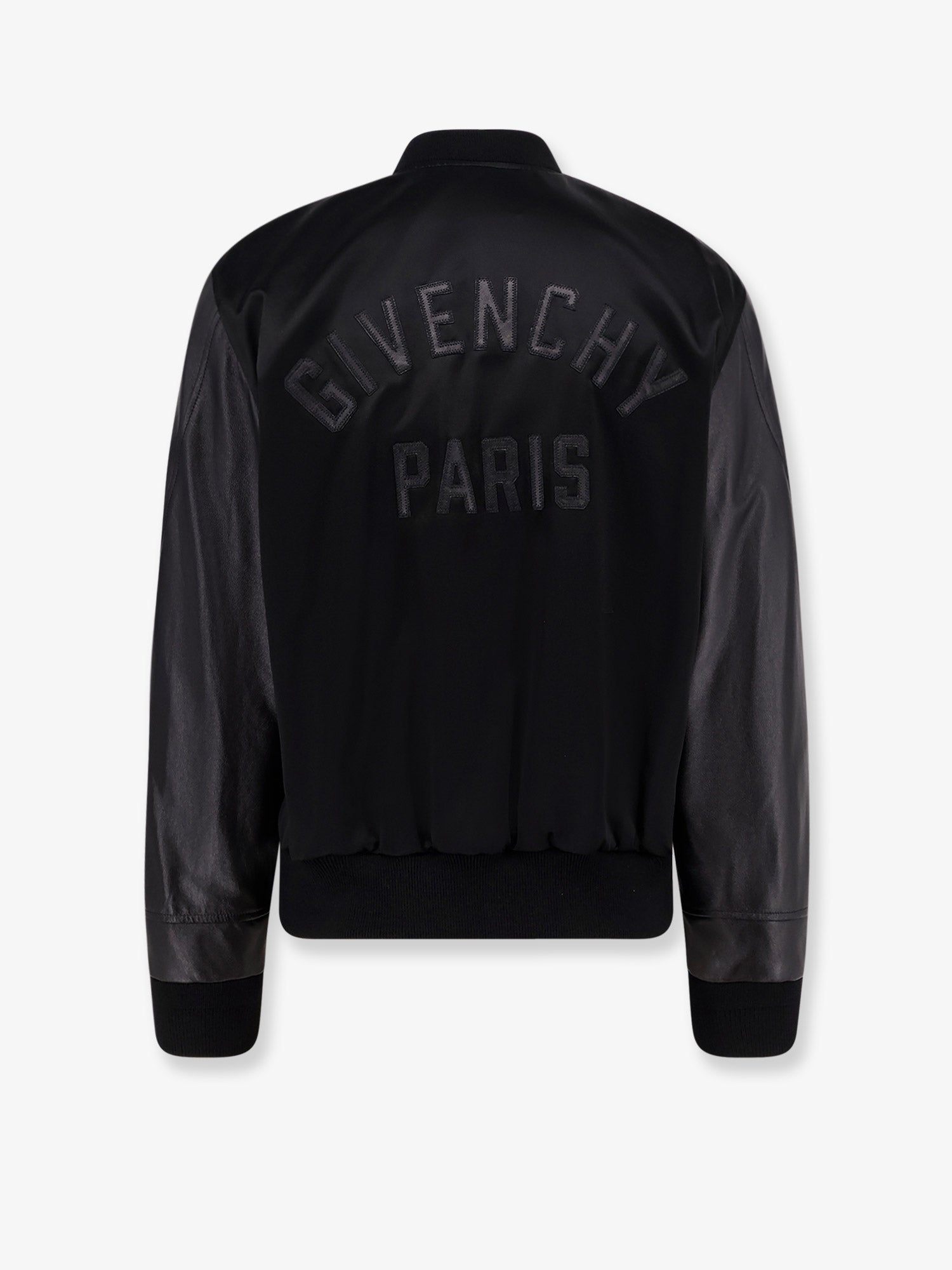Givenchy Men Cotton And Nylon Jacket With Leather Sleeves GIVENCHY