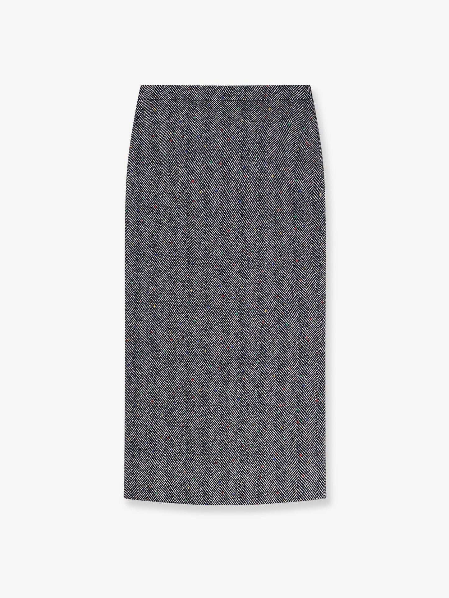 Givenchy Women Herringbone Motif Cotton Skirt GIVENCHY