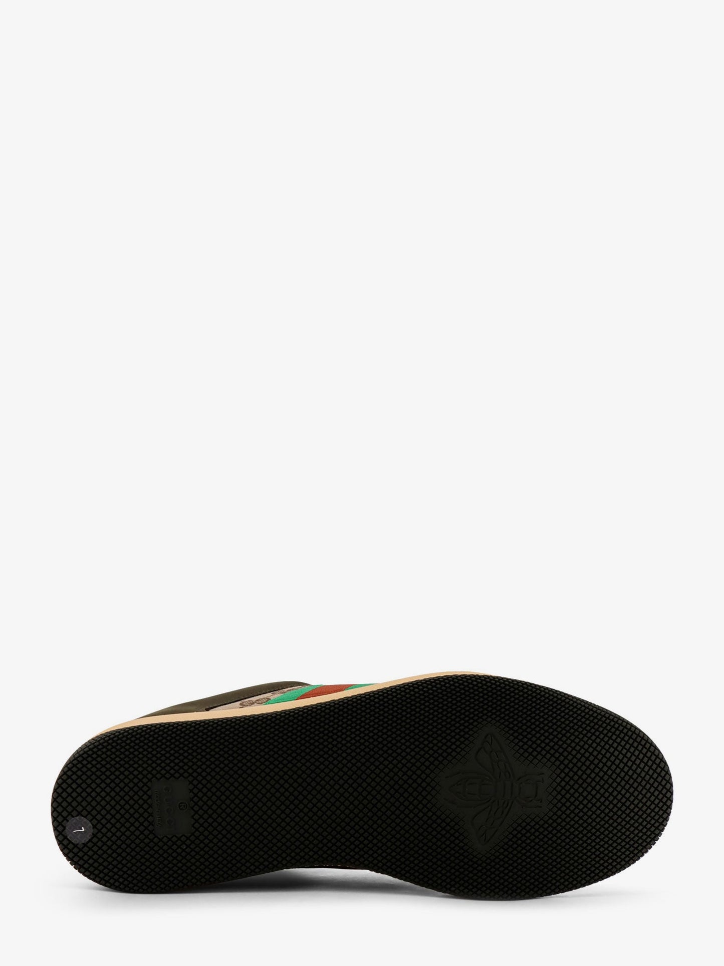 Gucci Men Screener Low-Top Leather And Gg Supreme Fabric Sneakers GUCCI