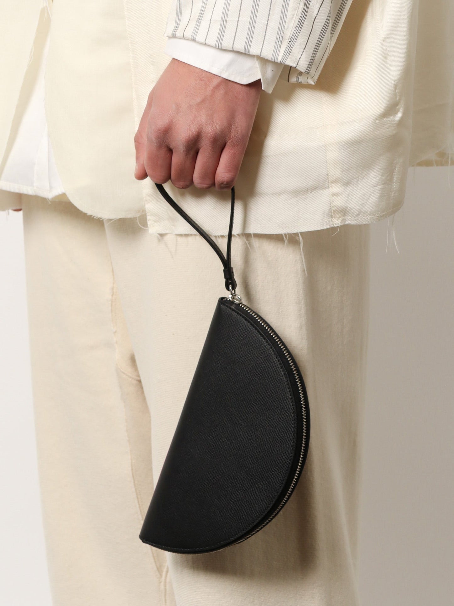 Maison Margiela Men Leather Pochette With Iconic Four Stitched Detail MAISON MARGIELA