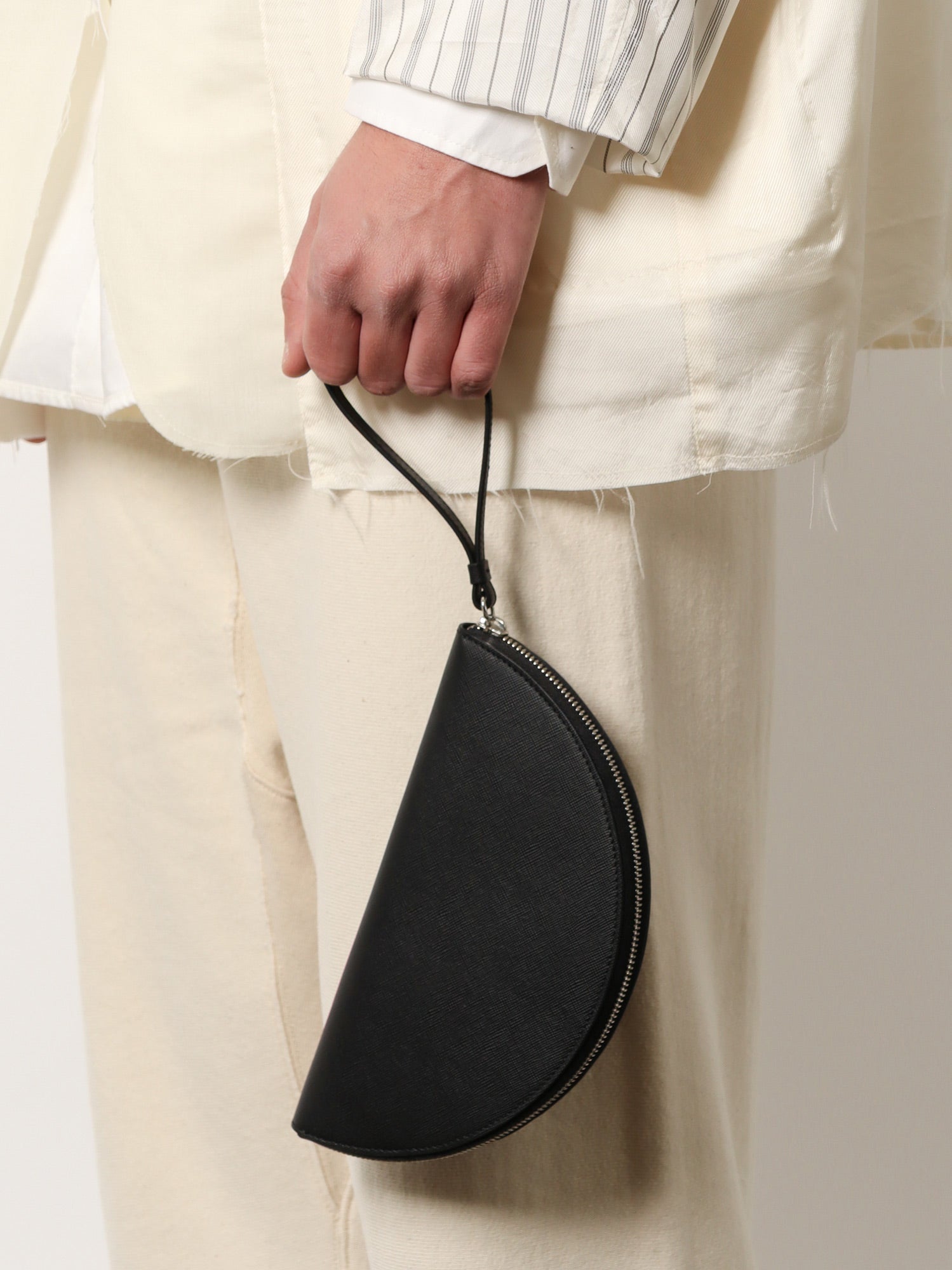 Maison Margiela Men Leather Pochette With Iconic Four Stitched Detail MAISON MARGIELA