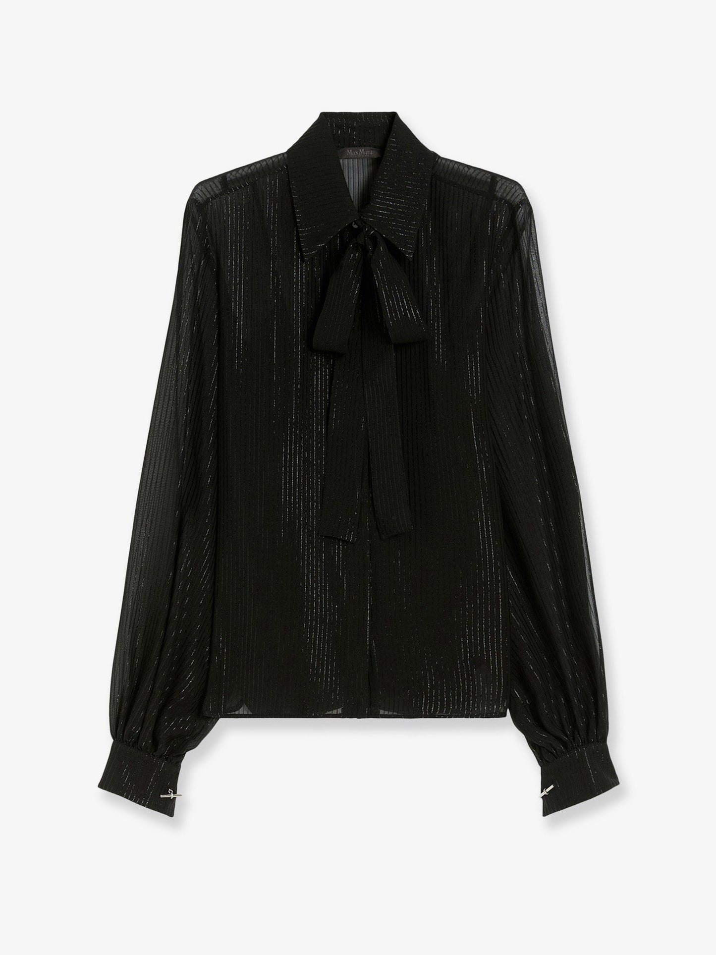 Max Mara Women Scafati Silk Shirt With Lurex Profiles MAX MARA