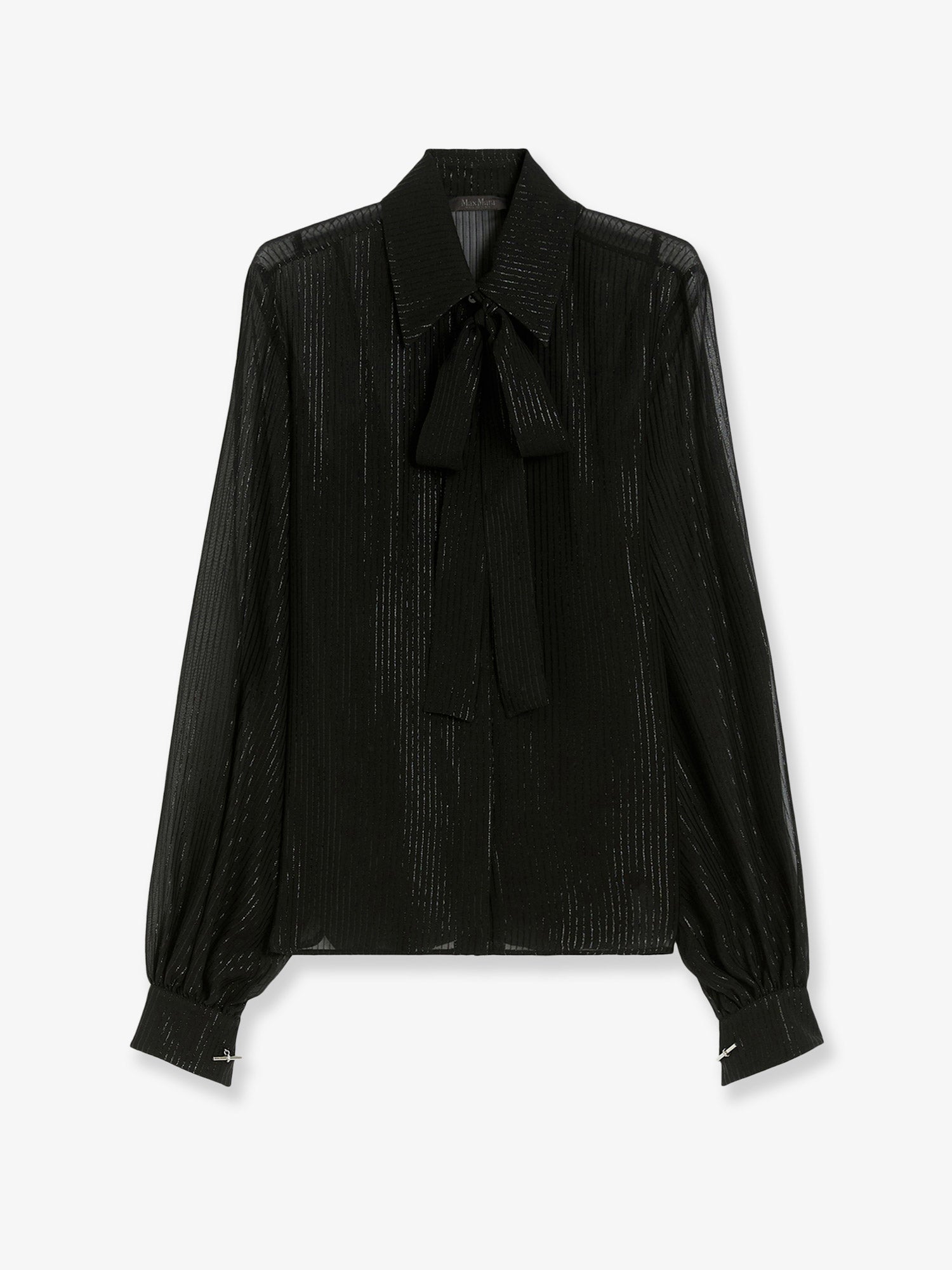 Max Mara Women Scafati Silk Shirt With Lurex Profiles MAX MARA