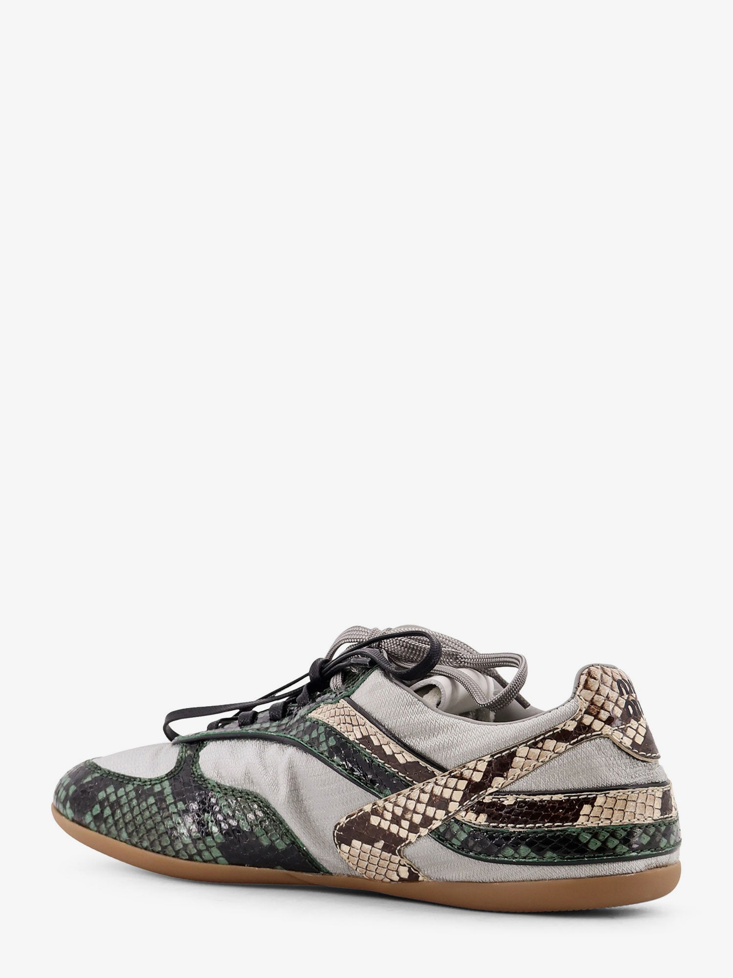 Miu Miu Women Gymnasium Technical Fabric And Python-Print Aisley Sneakers MIU MIU