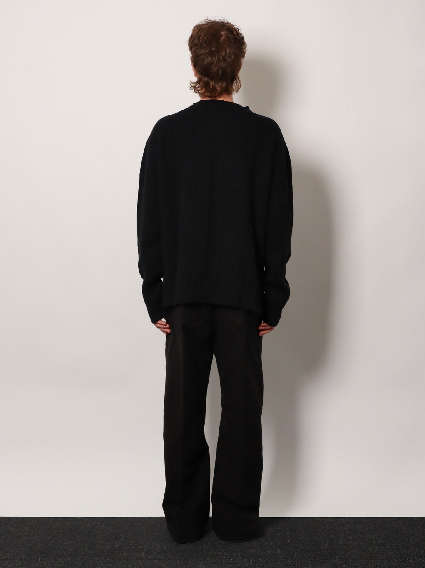 Rick Owens Men Fisherman Round Neck Virgin Wool Sweater RICK OWENS