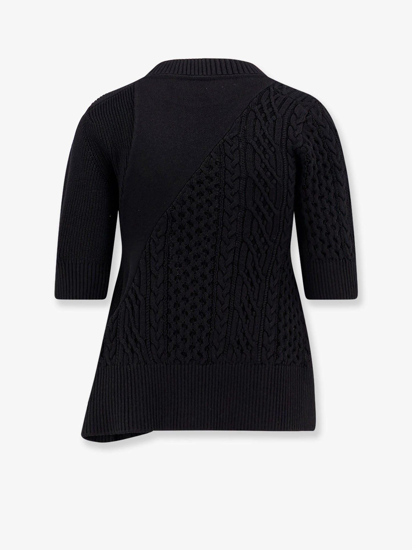 Sacai Women Cotton Blend Asymmetrical Sweater SACAI