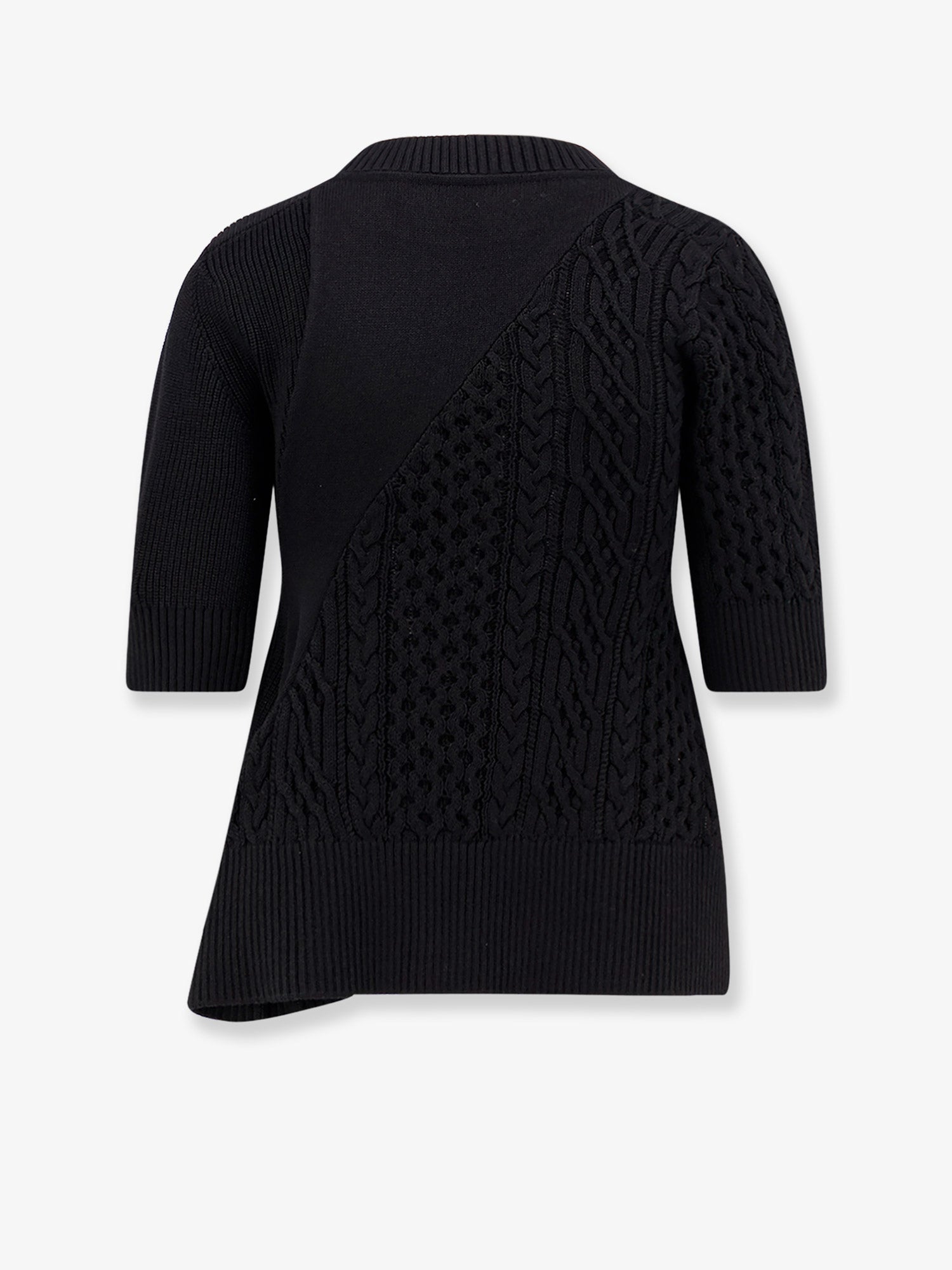 Sacai Women Cotton Blend Asymmetrical Sweater SACAI