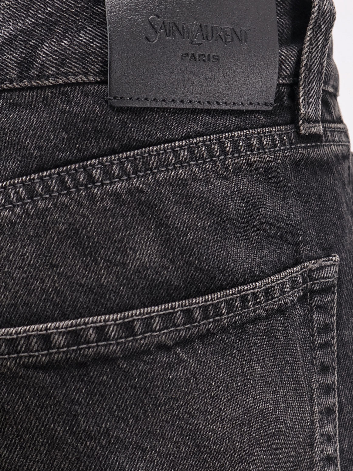 Saint Laurent Men Long Mick Black Denim Trousers SAINT LAURENT