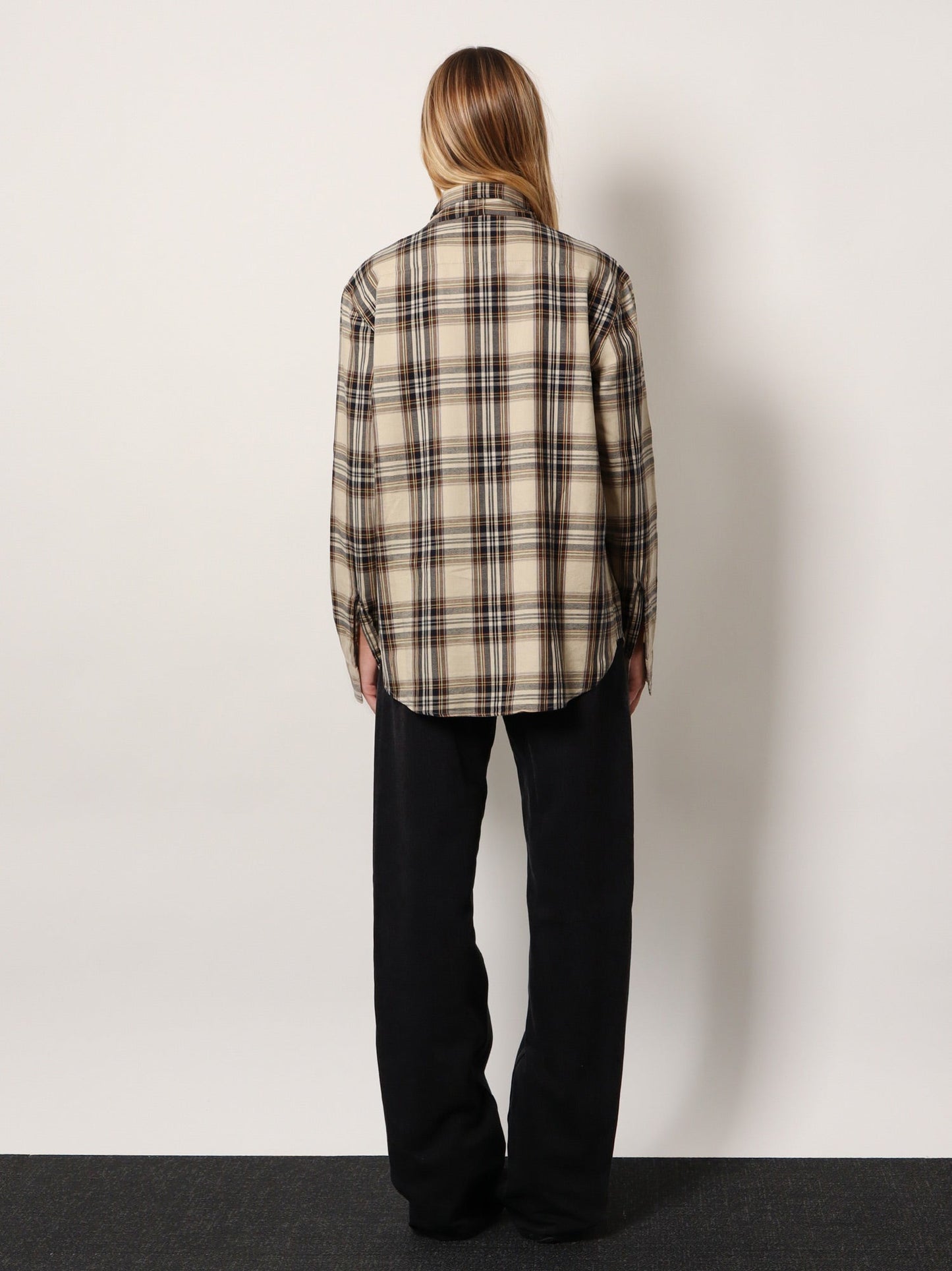 Saint Laurent Women Cotton Tartan Lavalliere Shirt SAINT LAURENT