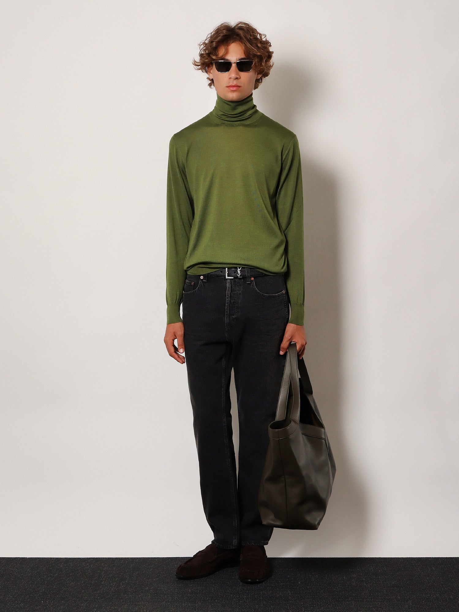 Saint Laurent Men Cashmere, Wool And Silk Turtleneck Sweater SAINT LAURENT