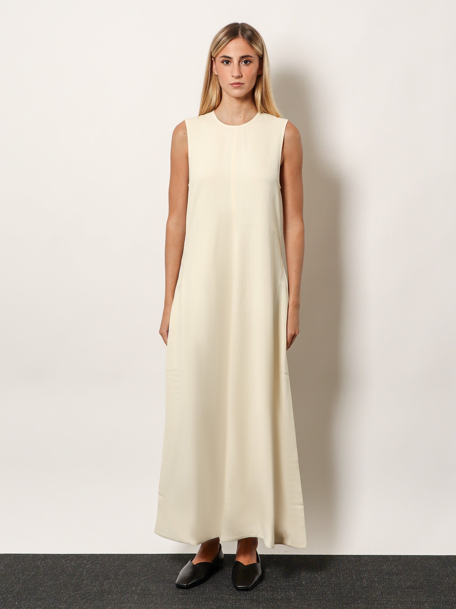 Toteme Women Woven Stripes Viscose Long Dress TOTEME