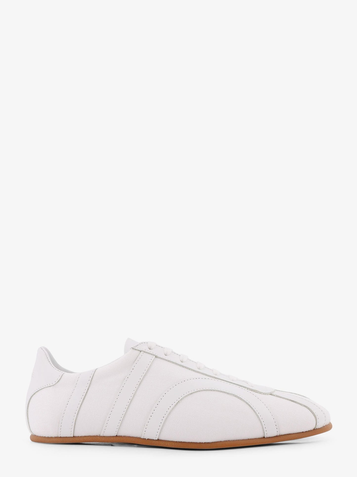 Toteme Women Canvas Low-Top Sneakers With Leather Profiles TOTEME