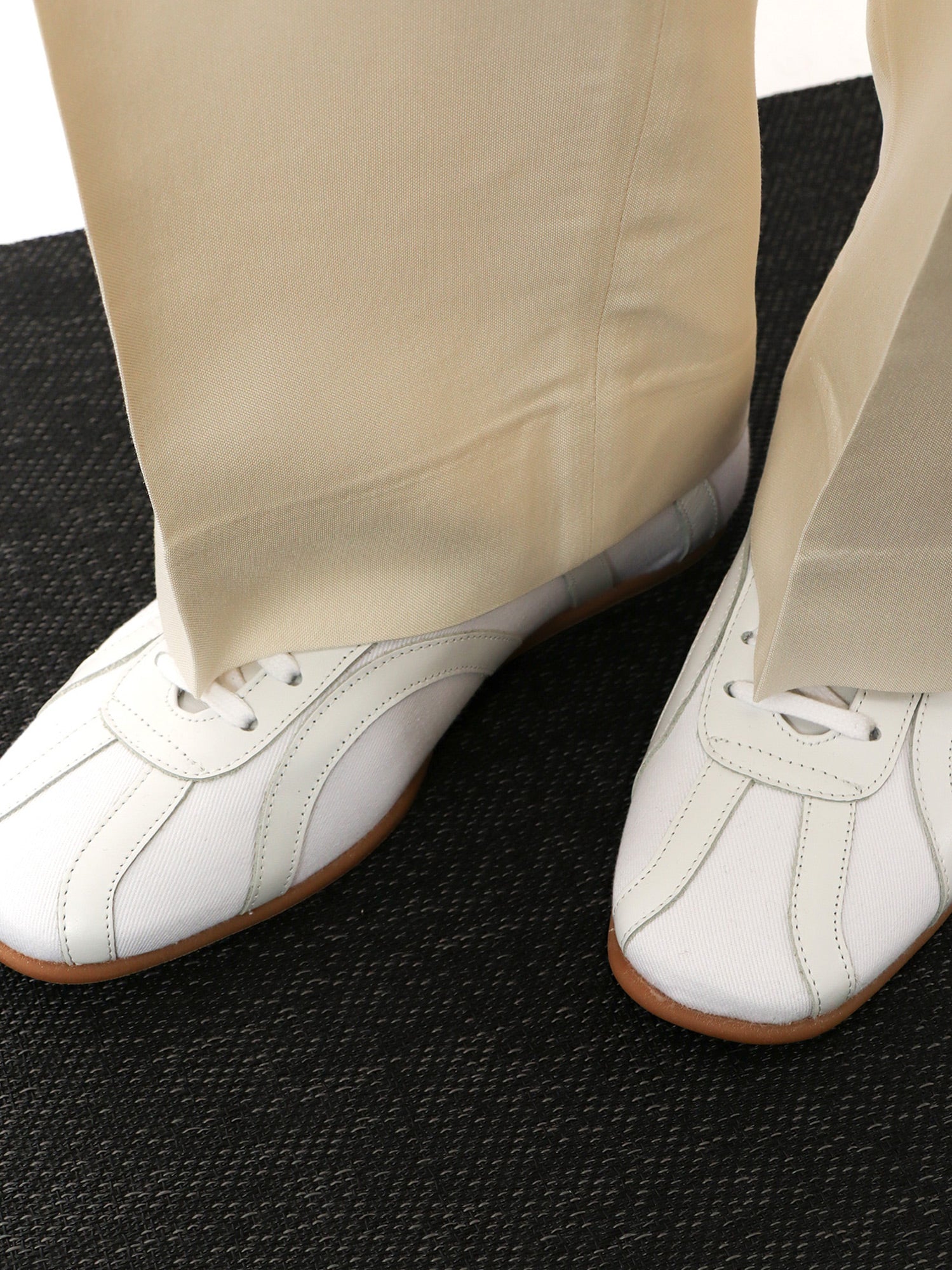 Toteme Women Canvas Low-Top Sneakers With Leather Profiles TOTEME