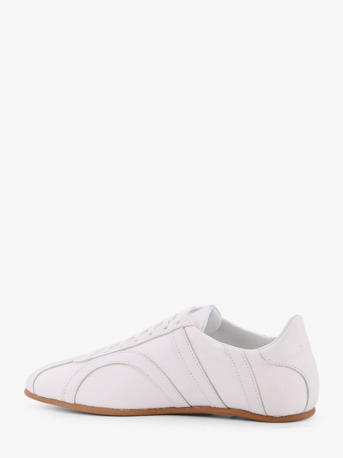 Toteme Women Canvas Low-Top Sneakers With Leather Profiles TOTEME