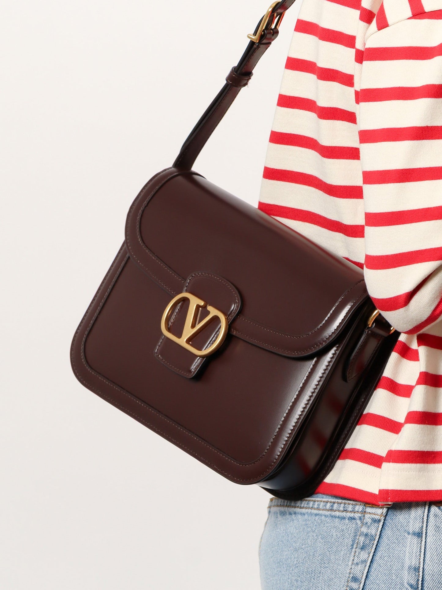 Valentino Garavani Women Valentino Garavani 9To5 Leather Shoulder Bag VALENTINO GARAVANI