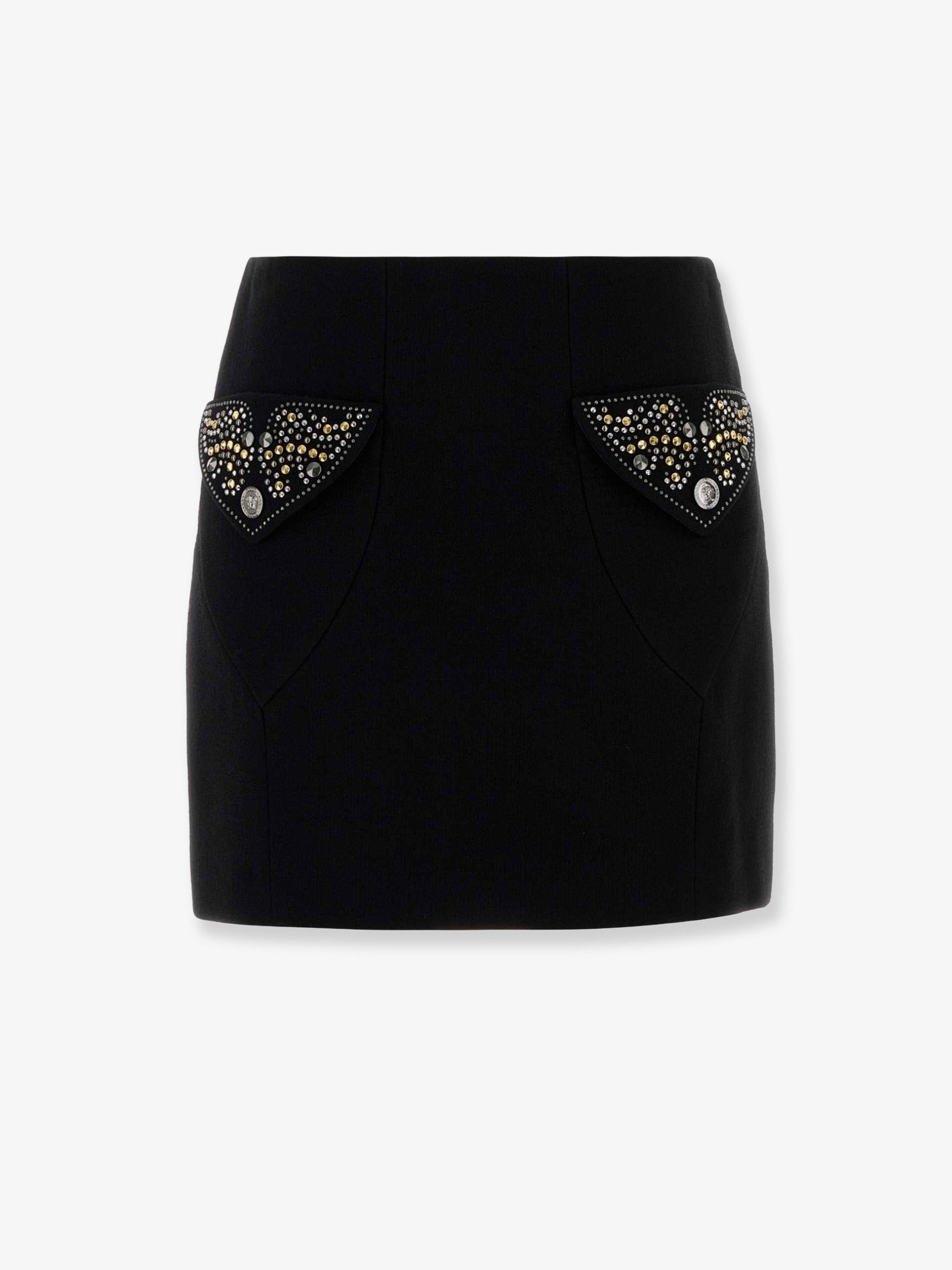 Versace Women Virgin Wool Mini Skirt VERSACE