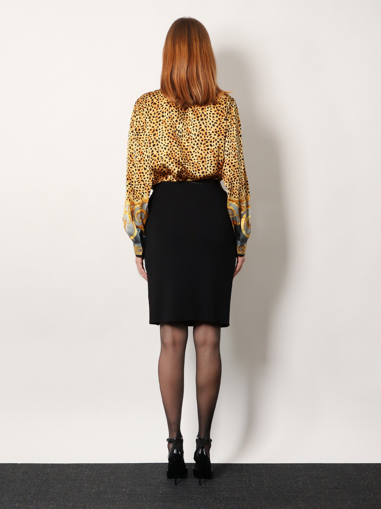 Versace Women Stretch Viscose Midi Skirt VERSACE
