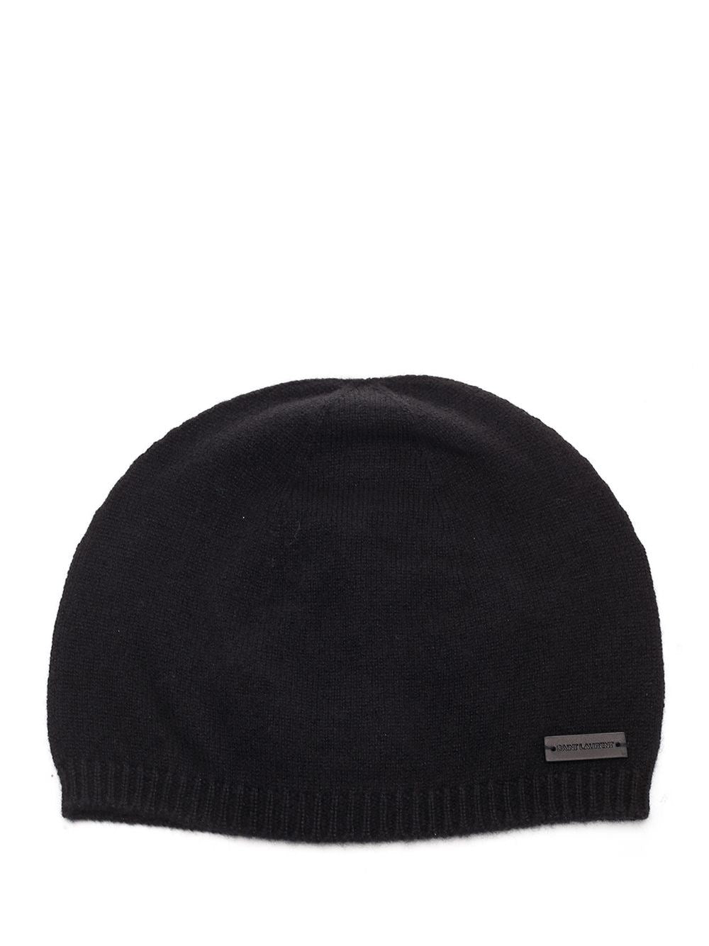 Saint Laurent Men Black Cashmere Beanie SAINT LAURENT