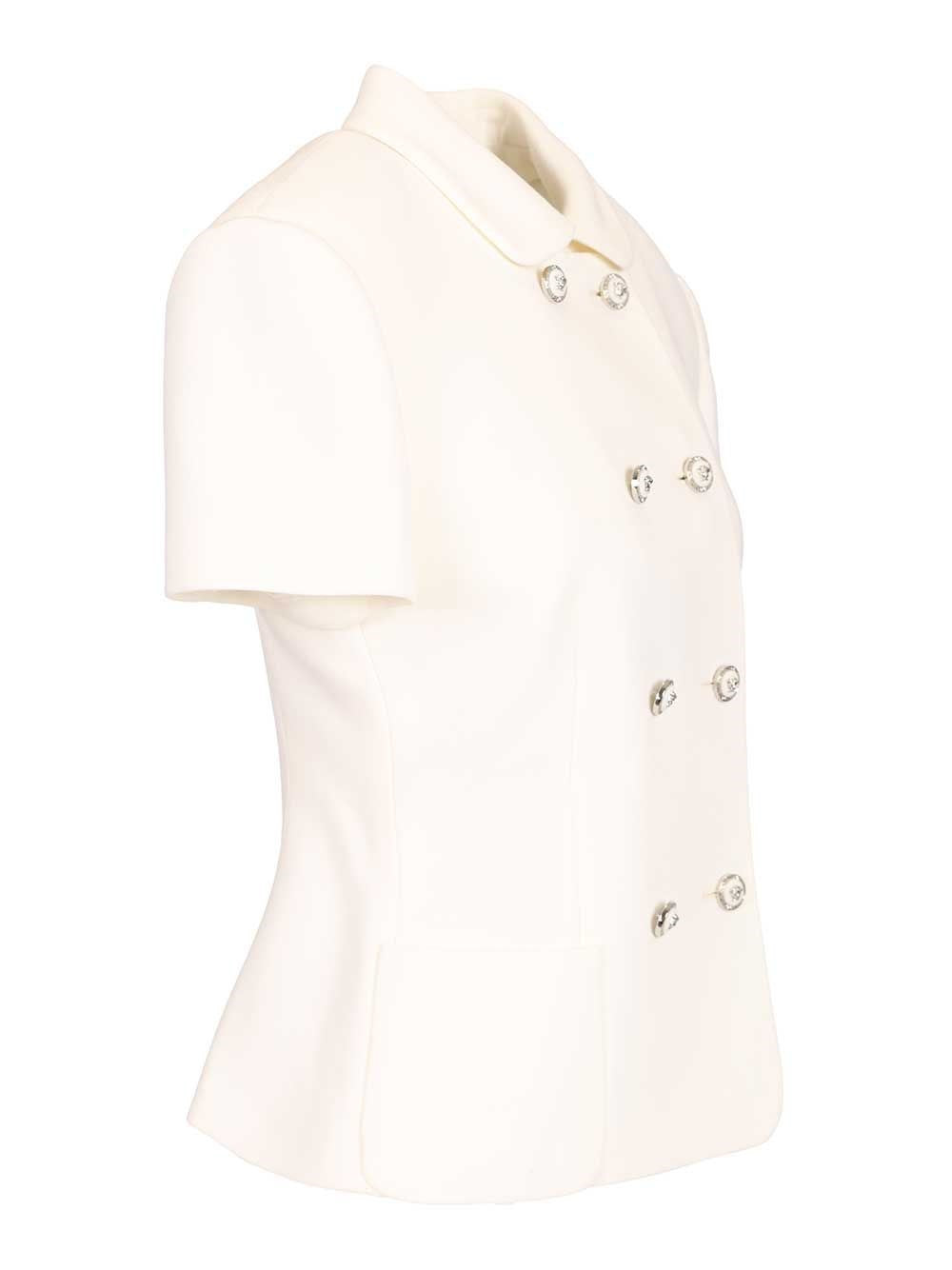 Versace Women Fitted Jacket In Double Wool Crêpe VERSACE