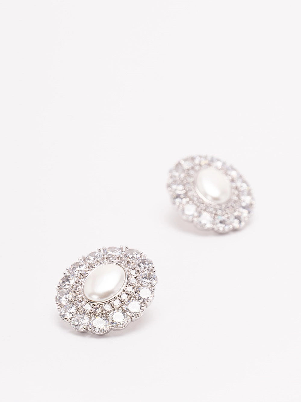 Self-Portrait Women Oval Crystal Earrings SELF-PORTRAIT