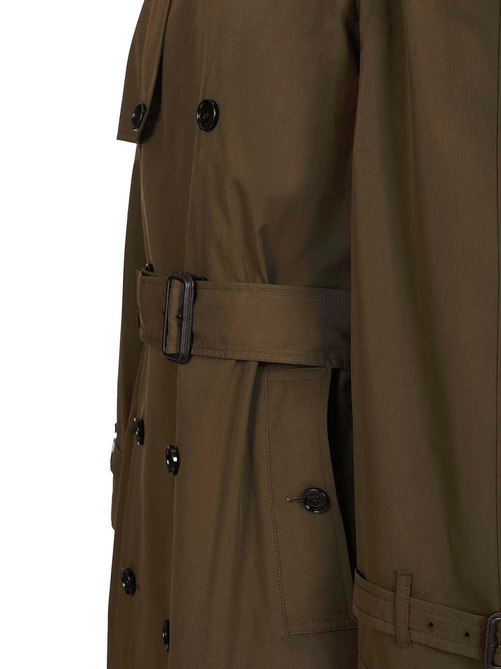 Burberry Men Long And Light Cotton Trench Coat BURBERRY