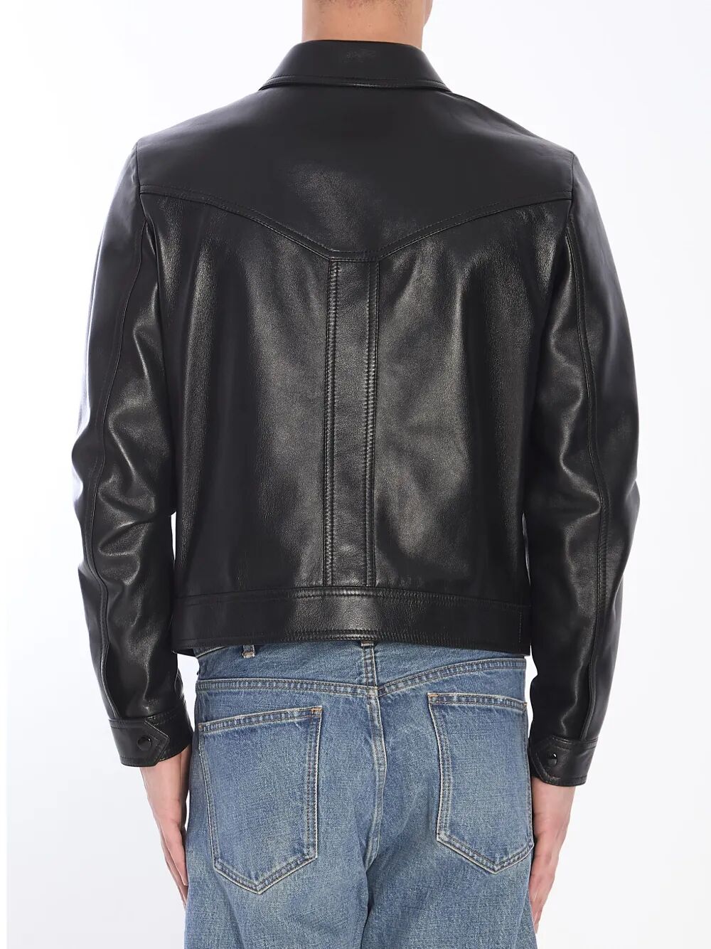Celine Men Loose Fit Leather Jacket CELINE