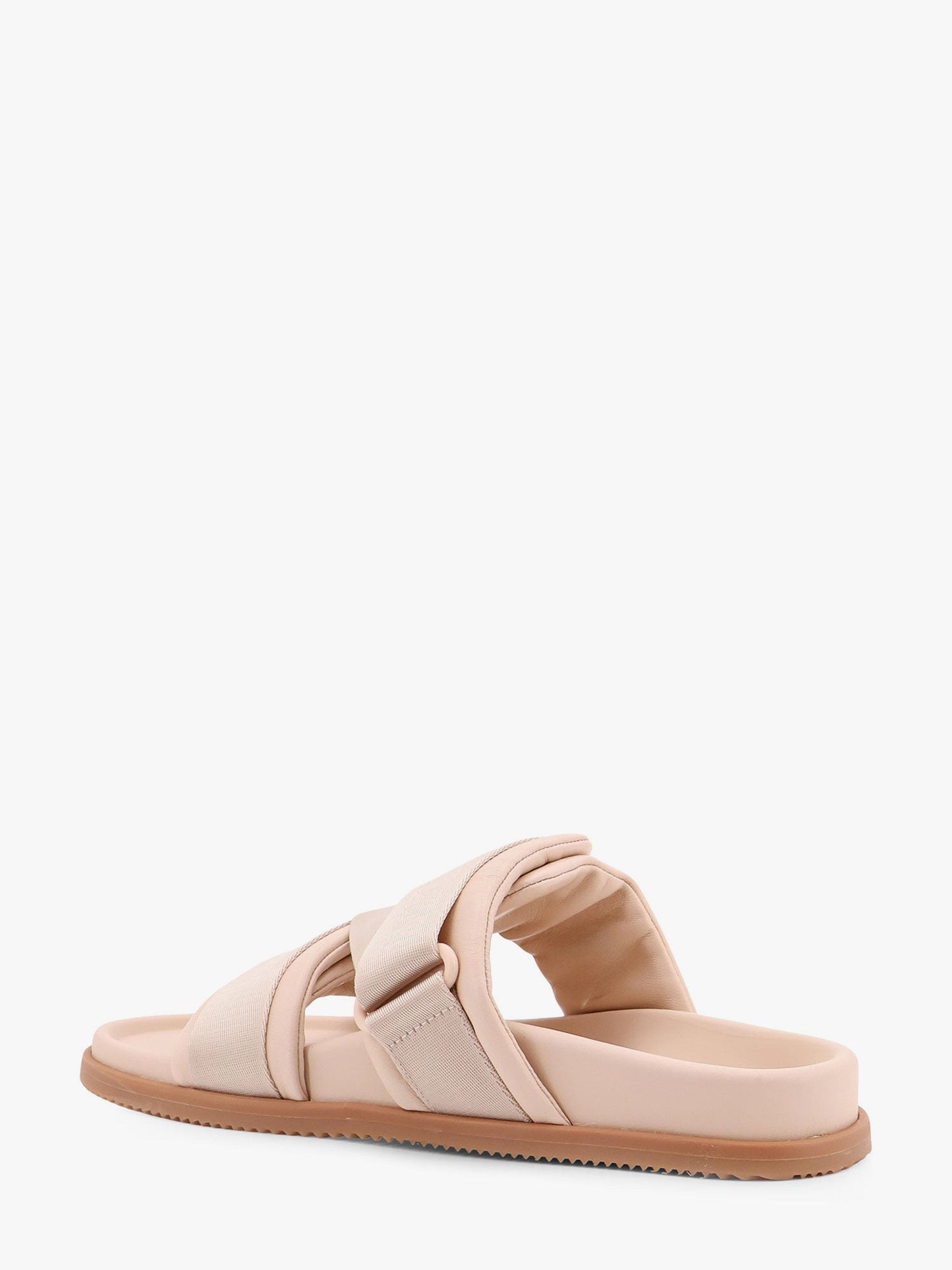 Moncler Women Mon Summer Leather Sandals With Nylon Details MONCLER