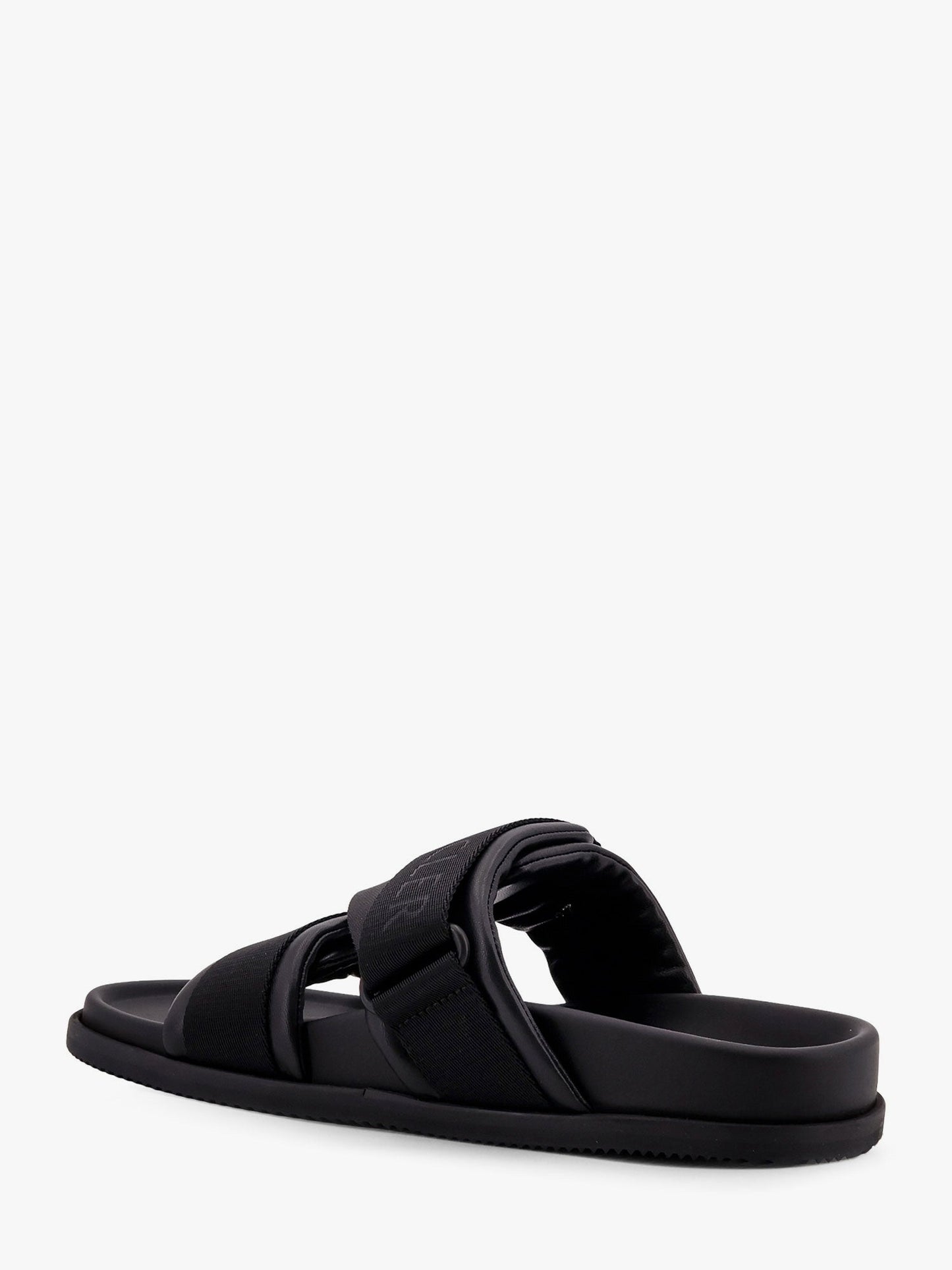 Moncler Women Mon Summer Leather Sandals With Nylon Details MONCLER