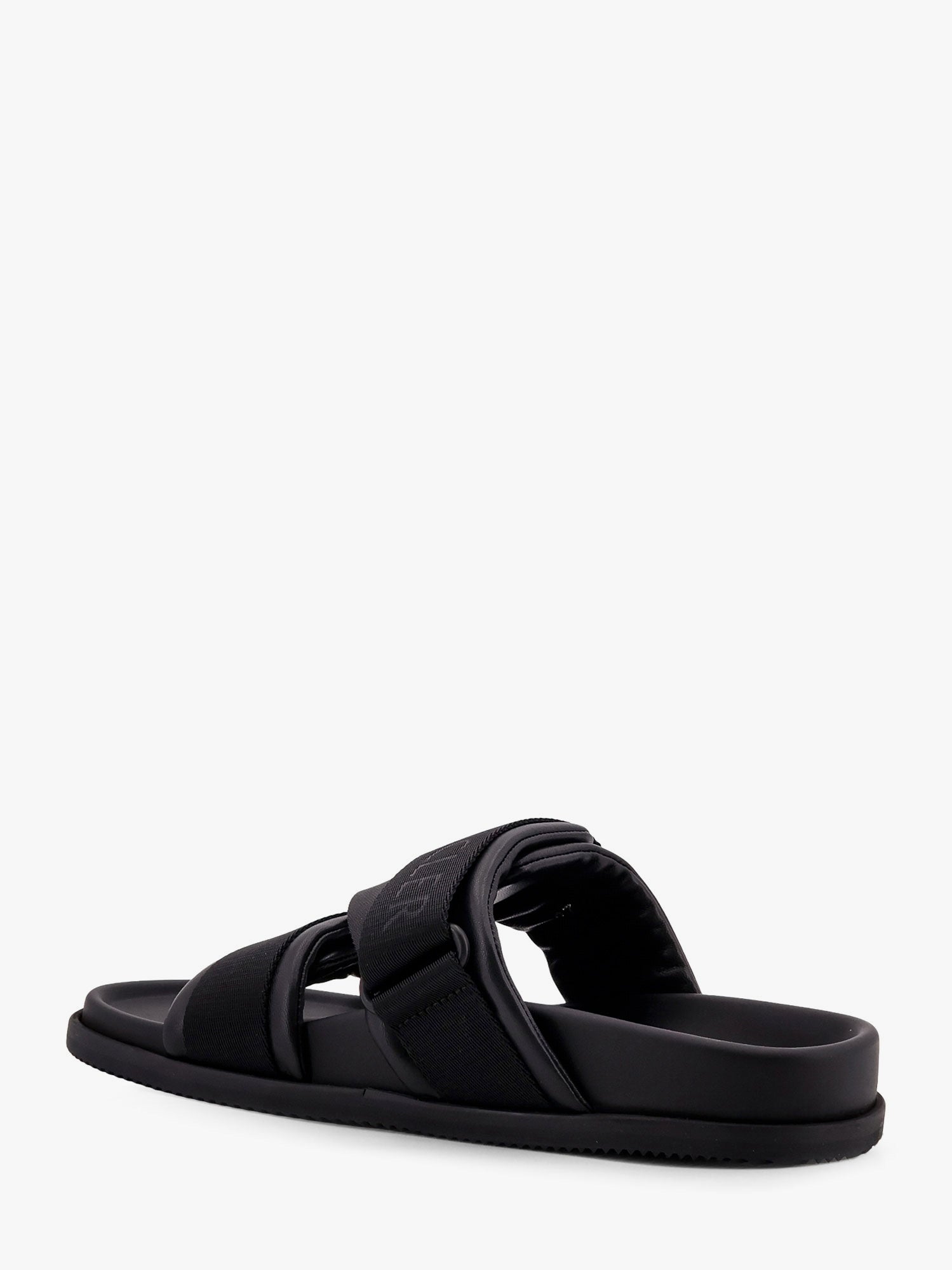 Moncler Women Mon Summer Leather Sandals With Nylon Details MONCLER