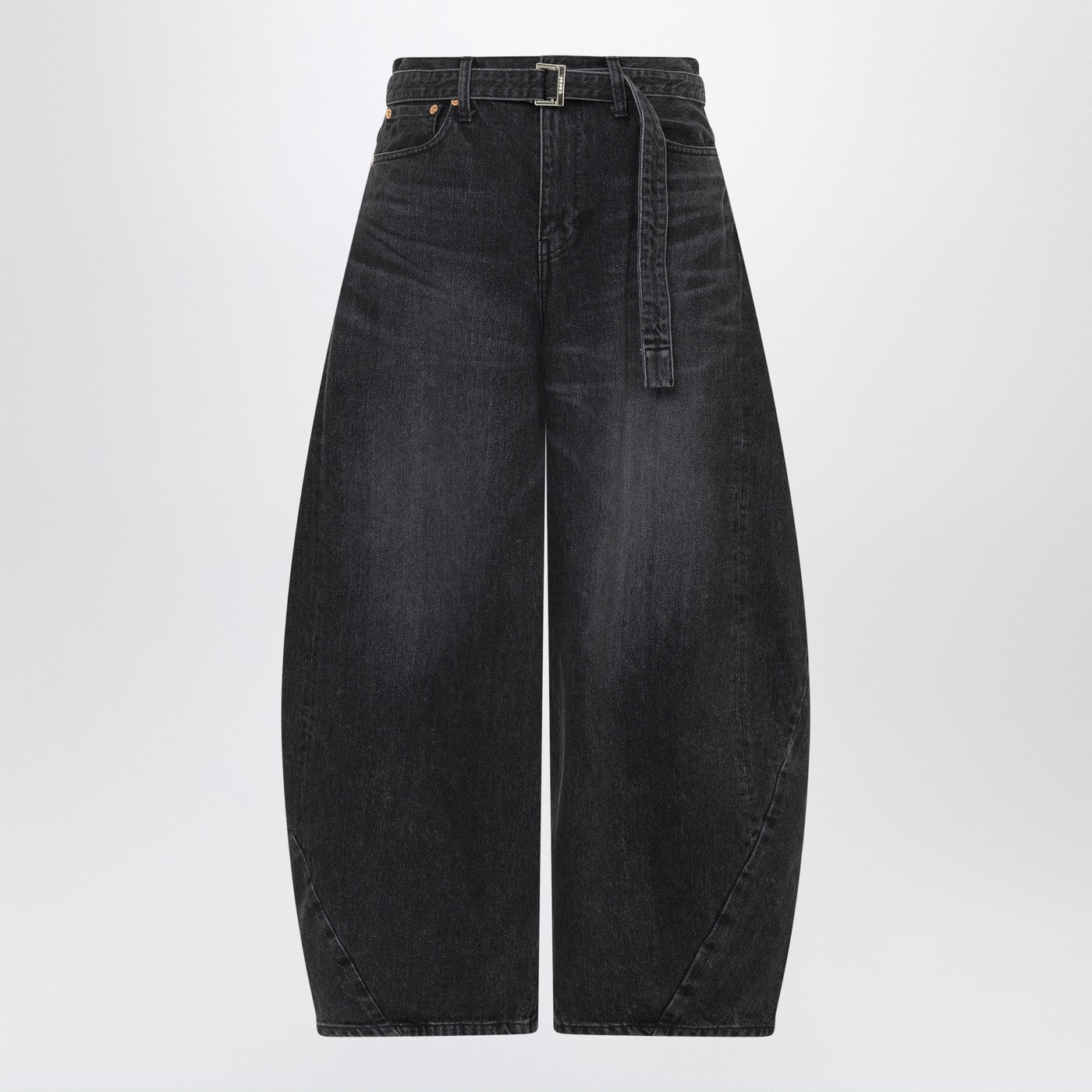 Sacai Black Wide-Leg Denim Trousers Men SACAI