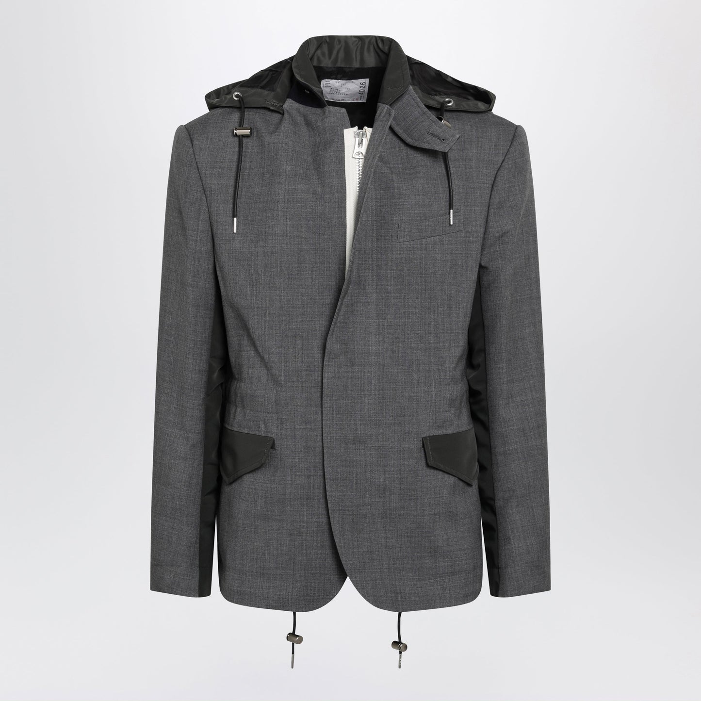 Sacai Grey/Khaki Wool And Nylon Jacket Men SACAI