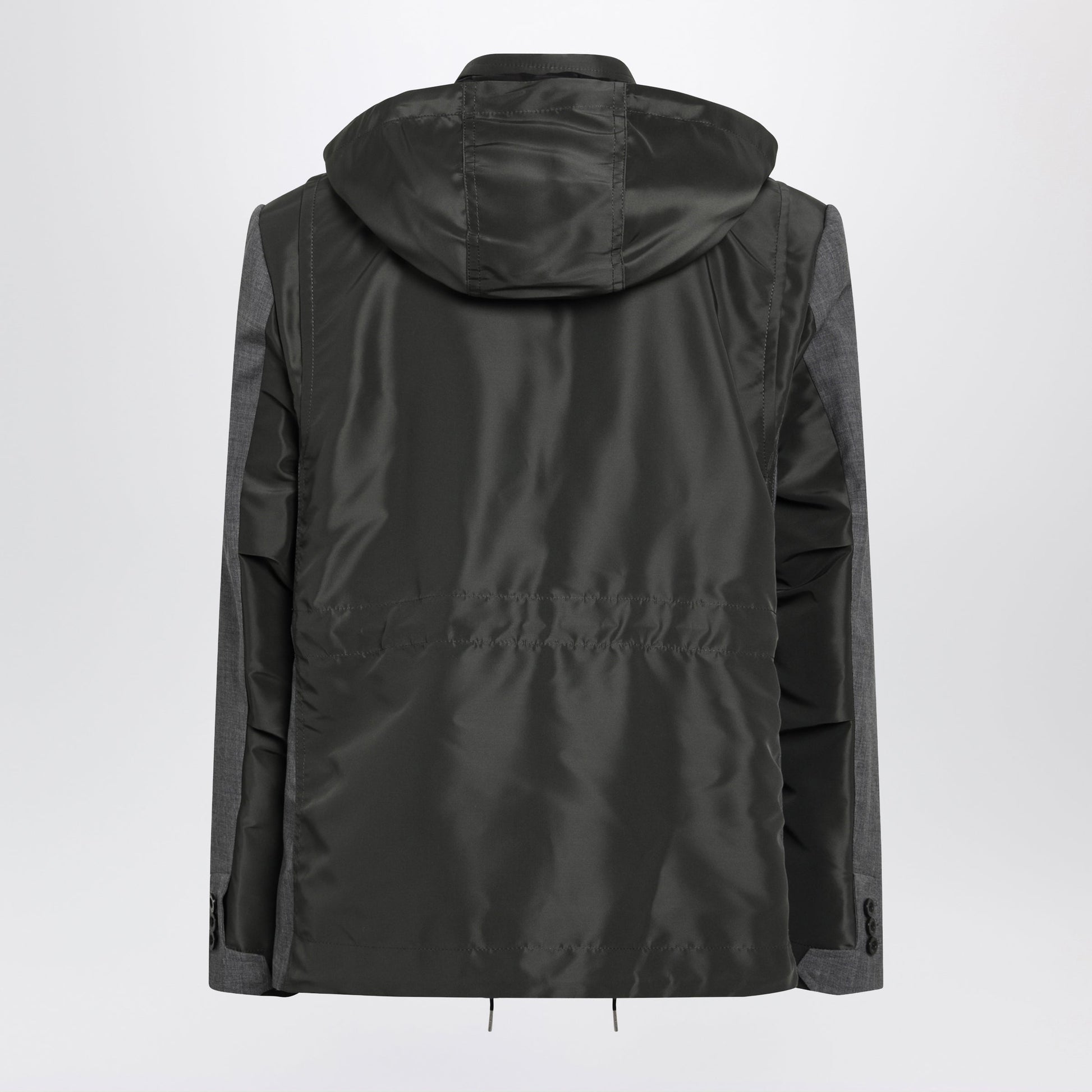 Sacai Grey/Khaki Wool And Nylon Jacket Men SACAI